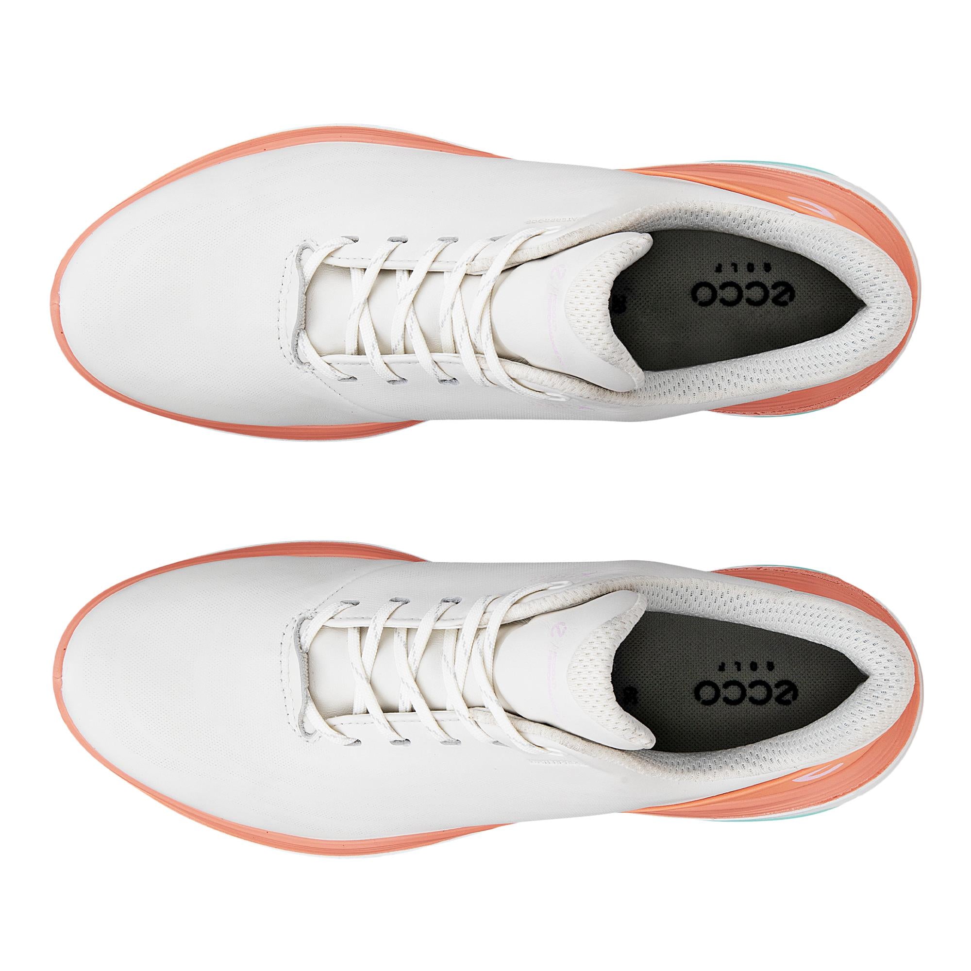 Ecco LT1 Ladies Golf Shoes White/Burnt Coral