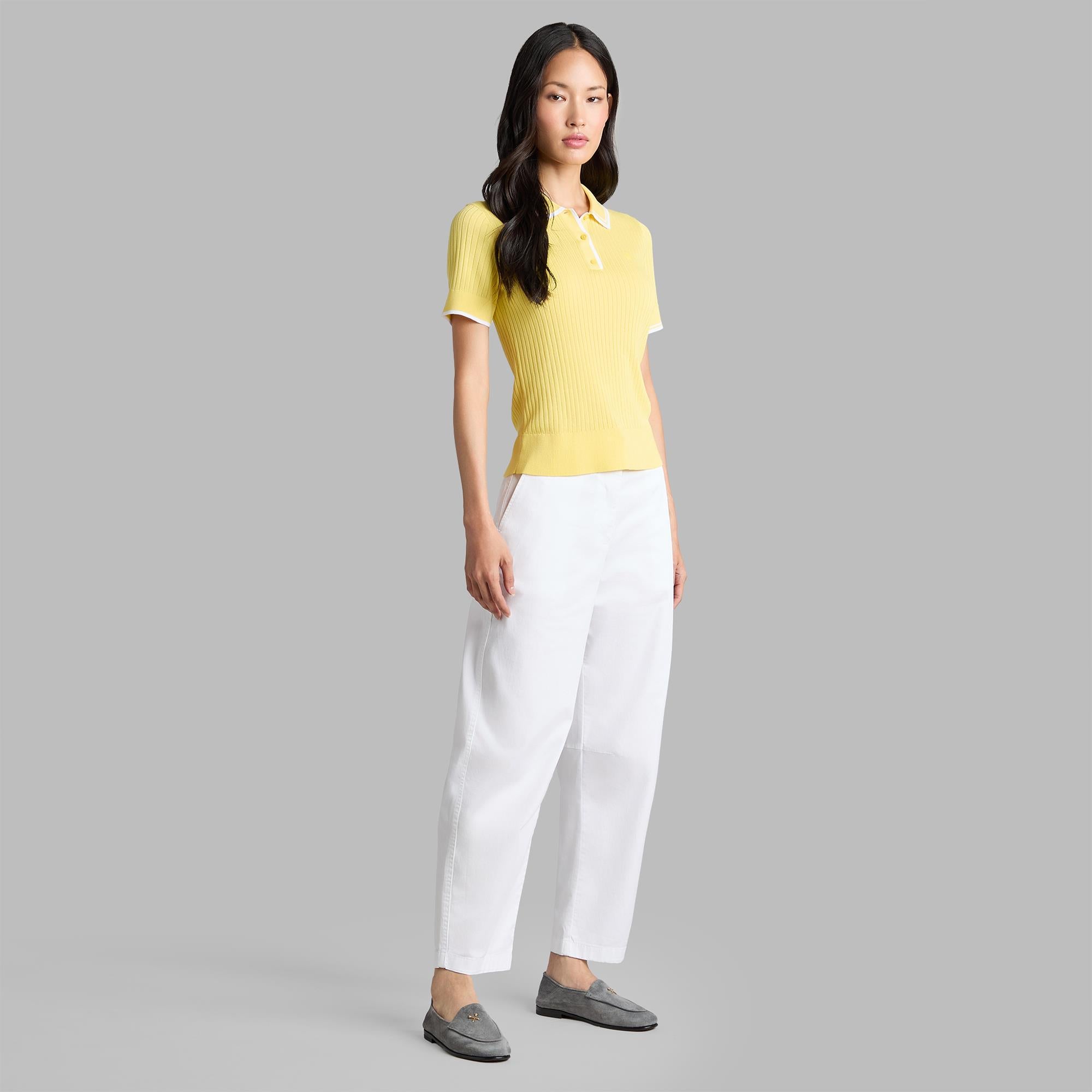 G/FORE Viscose Blend Ladies Golf Polo Sweater Canary