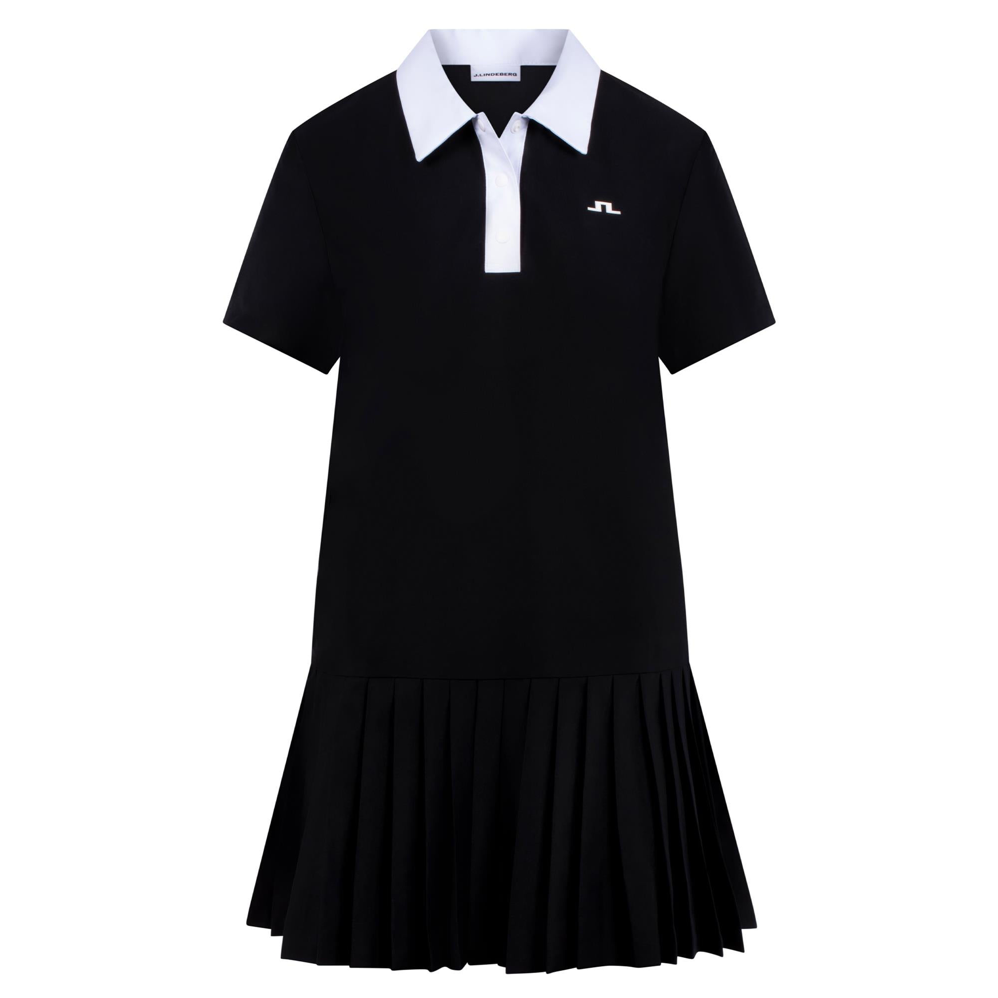 J Lindeberg 30Y Grace Pleated Ladies Golf Dress Black