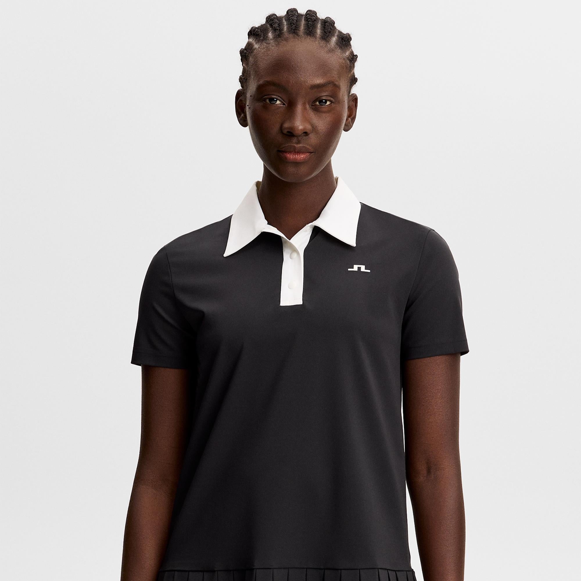 J Lindeberg 30Y Grace Pleated Ladies Golf Dress Black