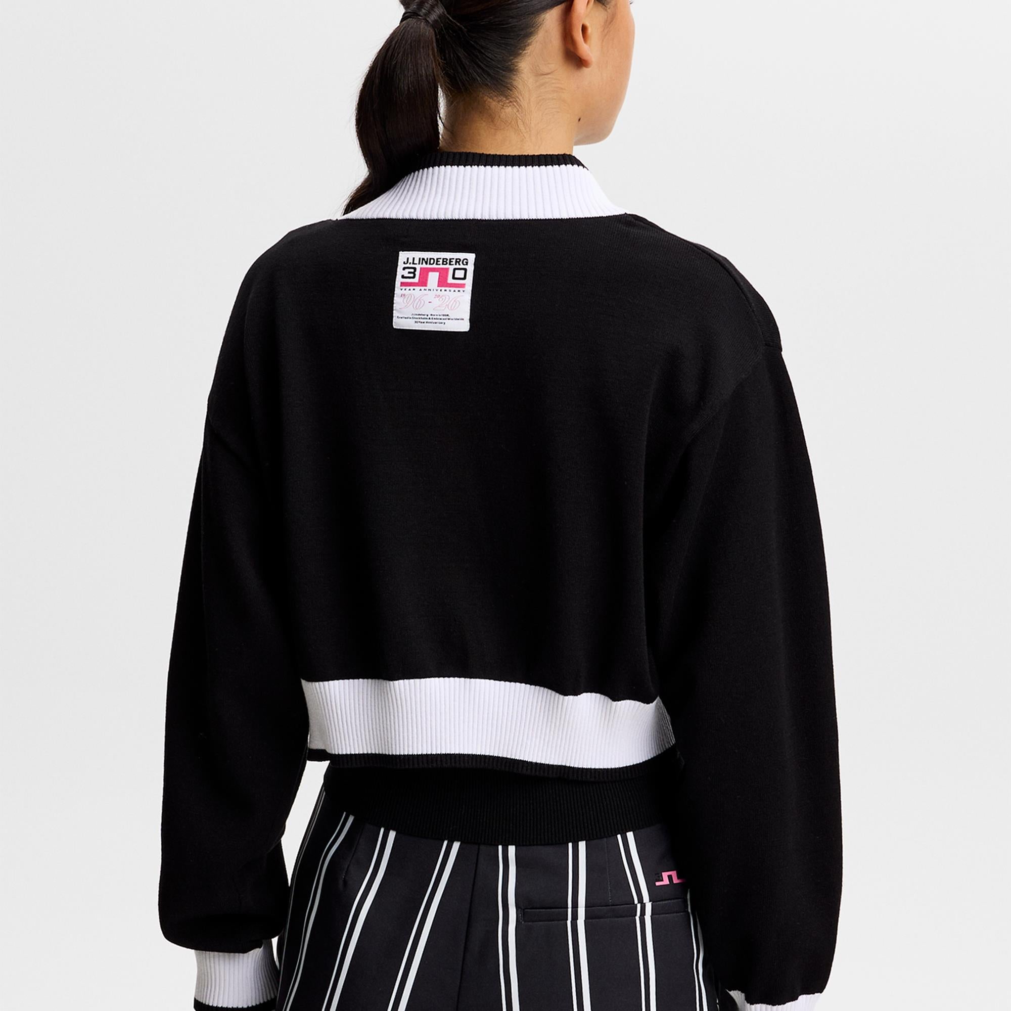 J Lindeberg 30Y Nicole Cropped Cardigan Black