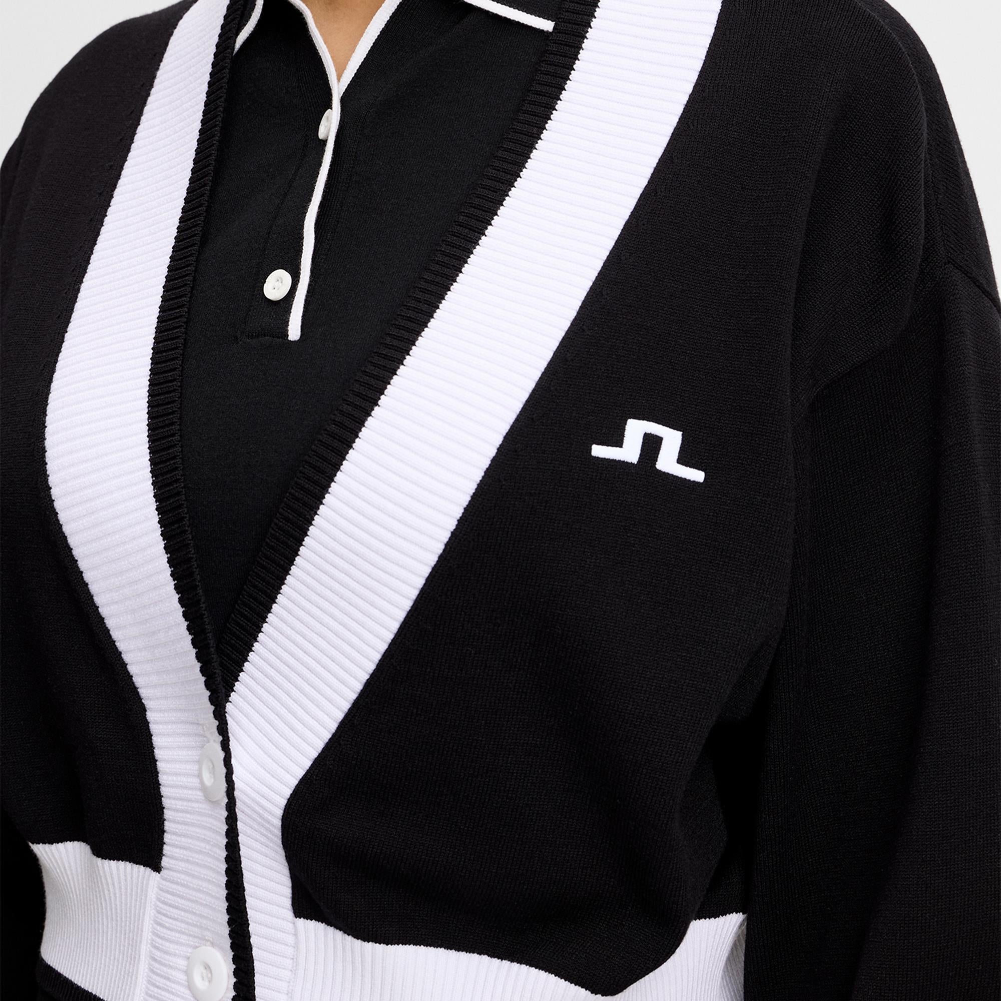 J Lindeberg 30Y Nicole Cropped Cardigan Black