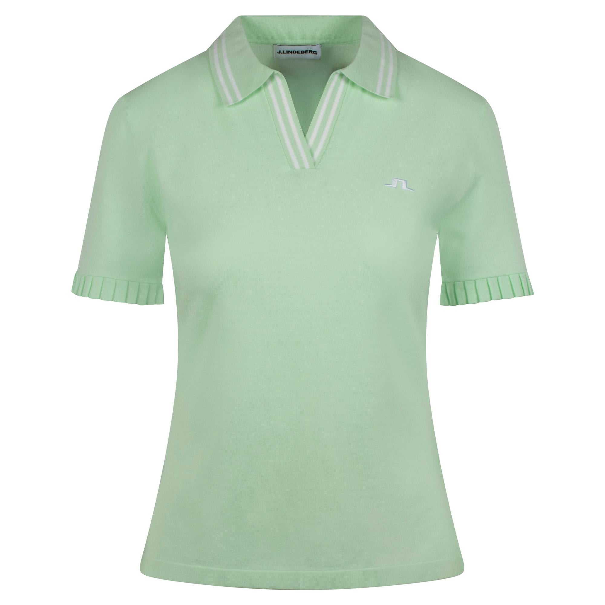 J Lindeberg Mira Knitted Ladies Golf Polo Shirt Bay