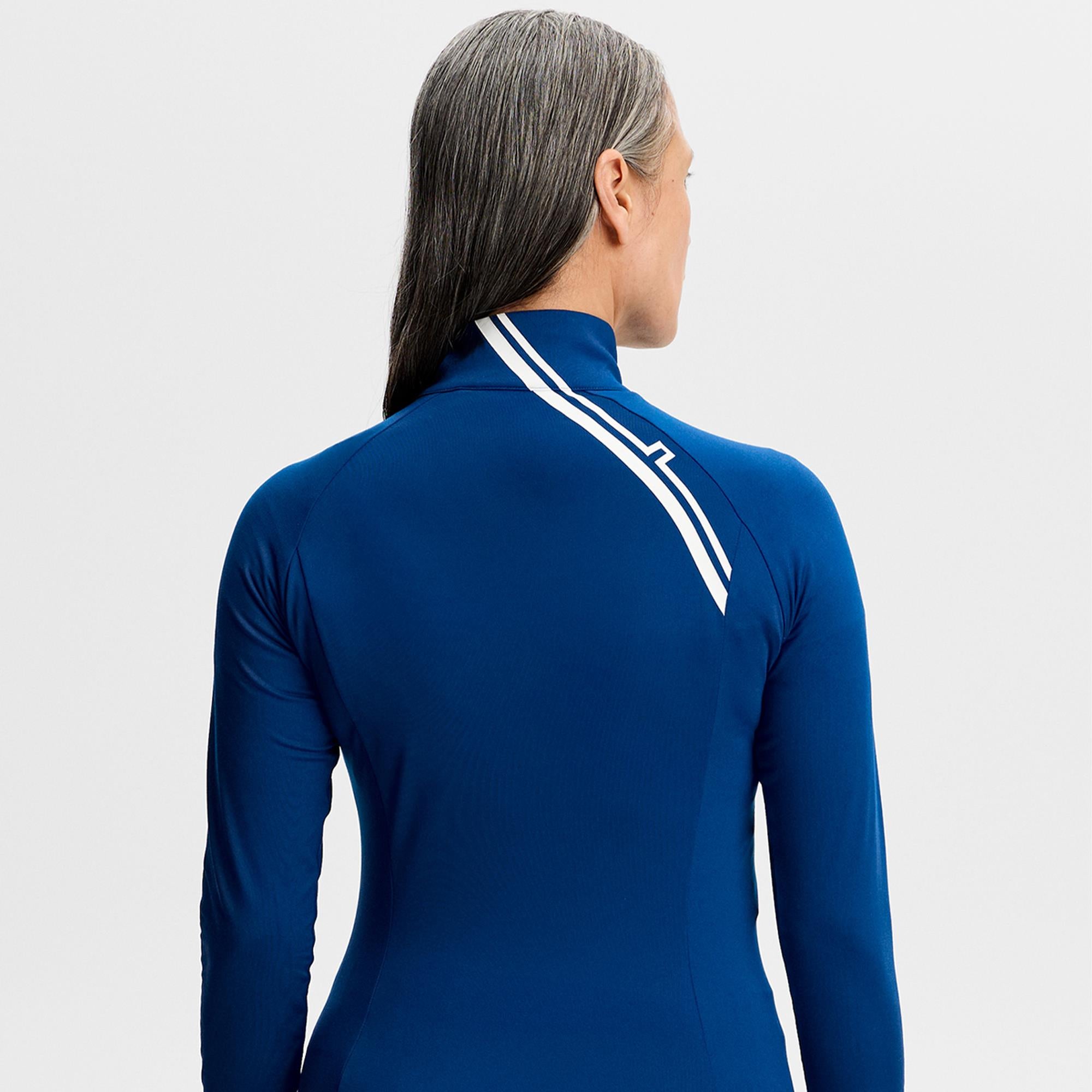 J Lindeberg Nadu Quarter Zip Ladies Golf Mid Layer Estate Blue