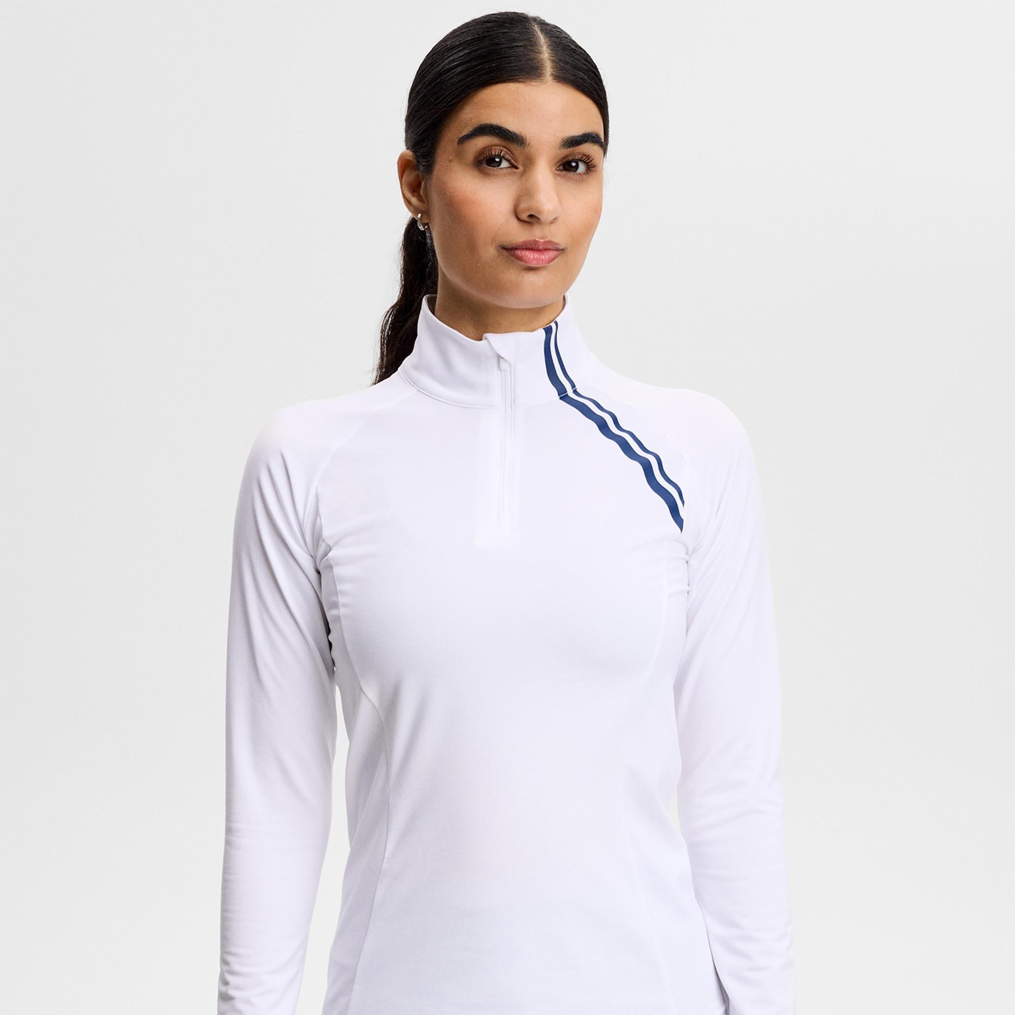 J Lindeberg Nadu Quarter Zip Ladies Golf Mid Layer White