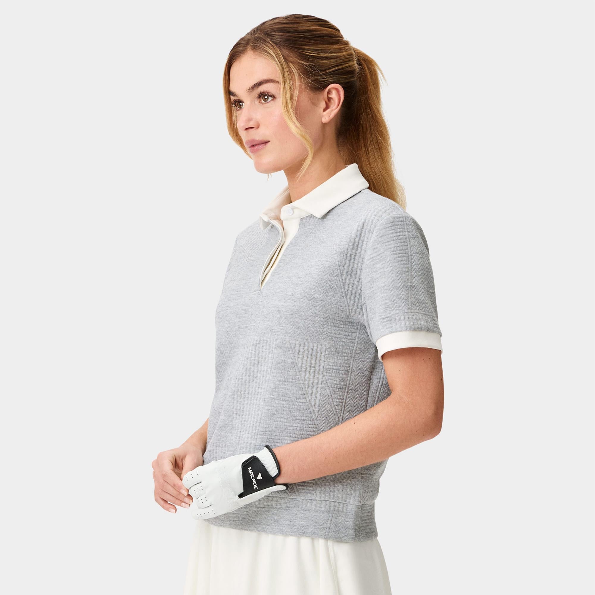 Macade Golf TX Course Ladies Golf Polo Grey