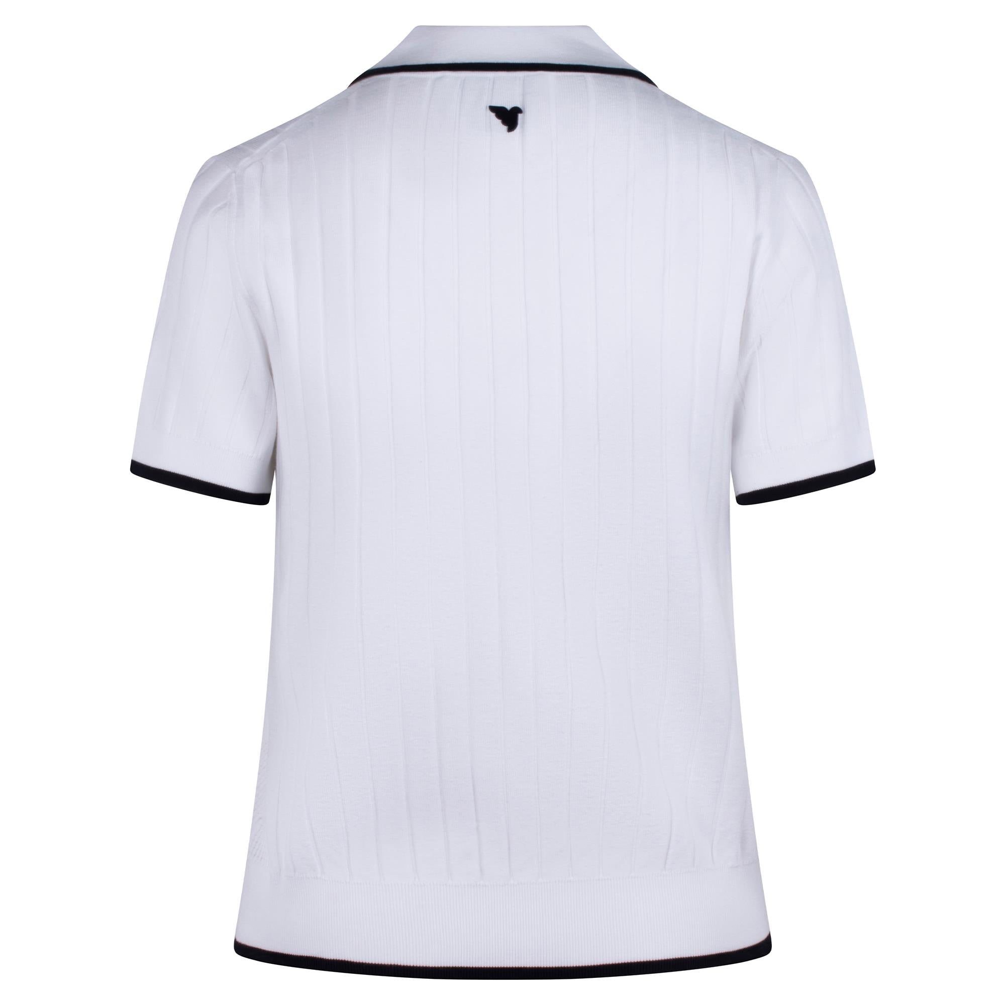 Macade Golf Skye Course Ladies Knit Golf Polo Shirt White