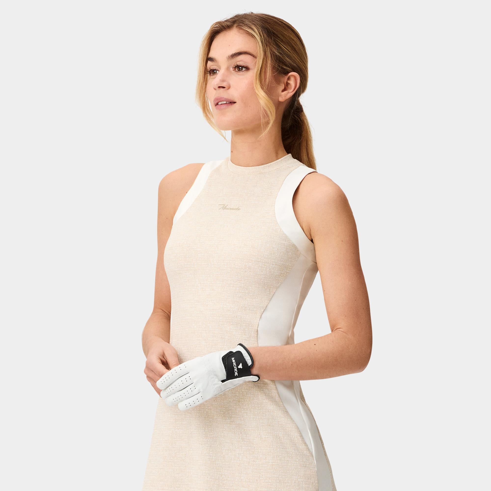 Macade Golf Inez Ladies Sleeveless Golf Dress Sand Breeze