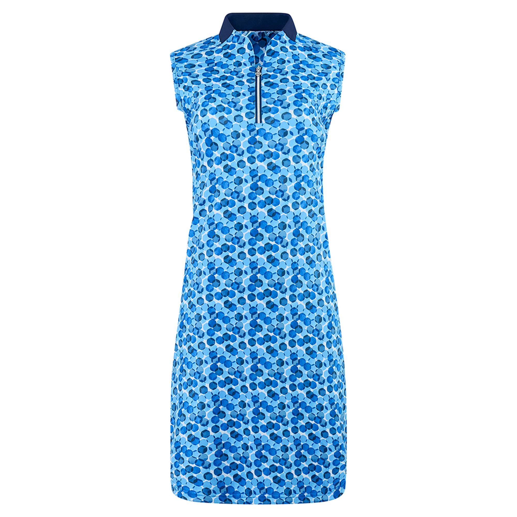 Pure Golf Laura Ladies Sleeveless Golf Dress Blueberry Bokeh