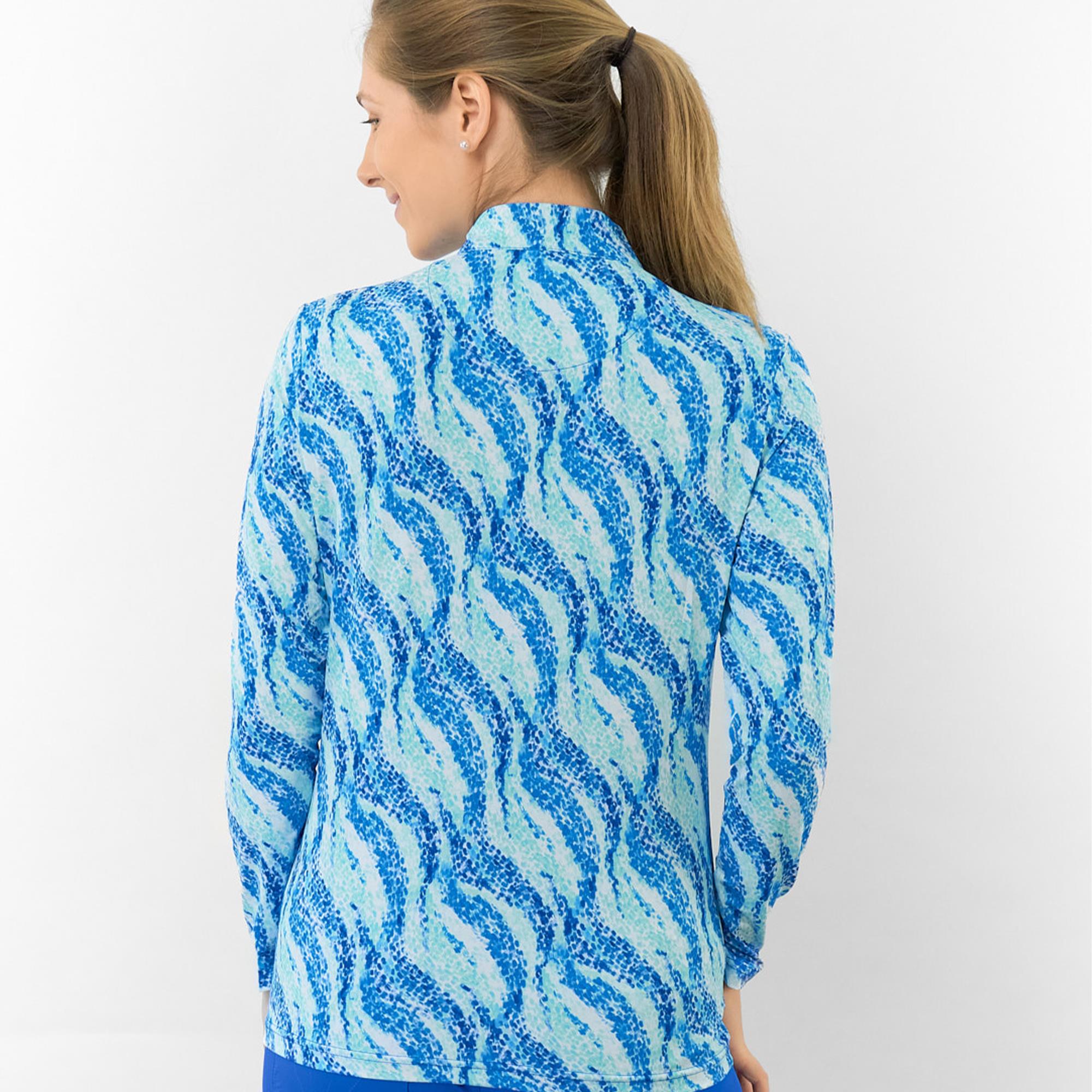 Pure Golf Serenity Ladies Golf Mid Layer Marine Mosaic