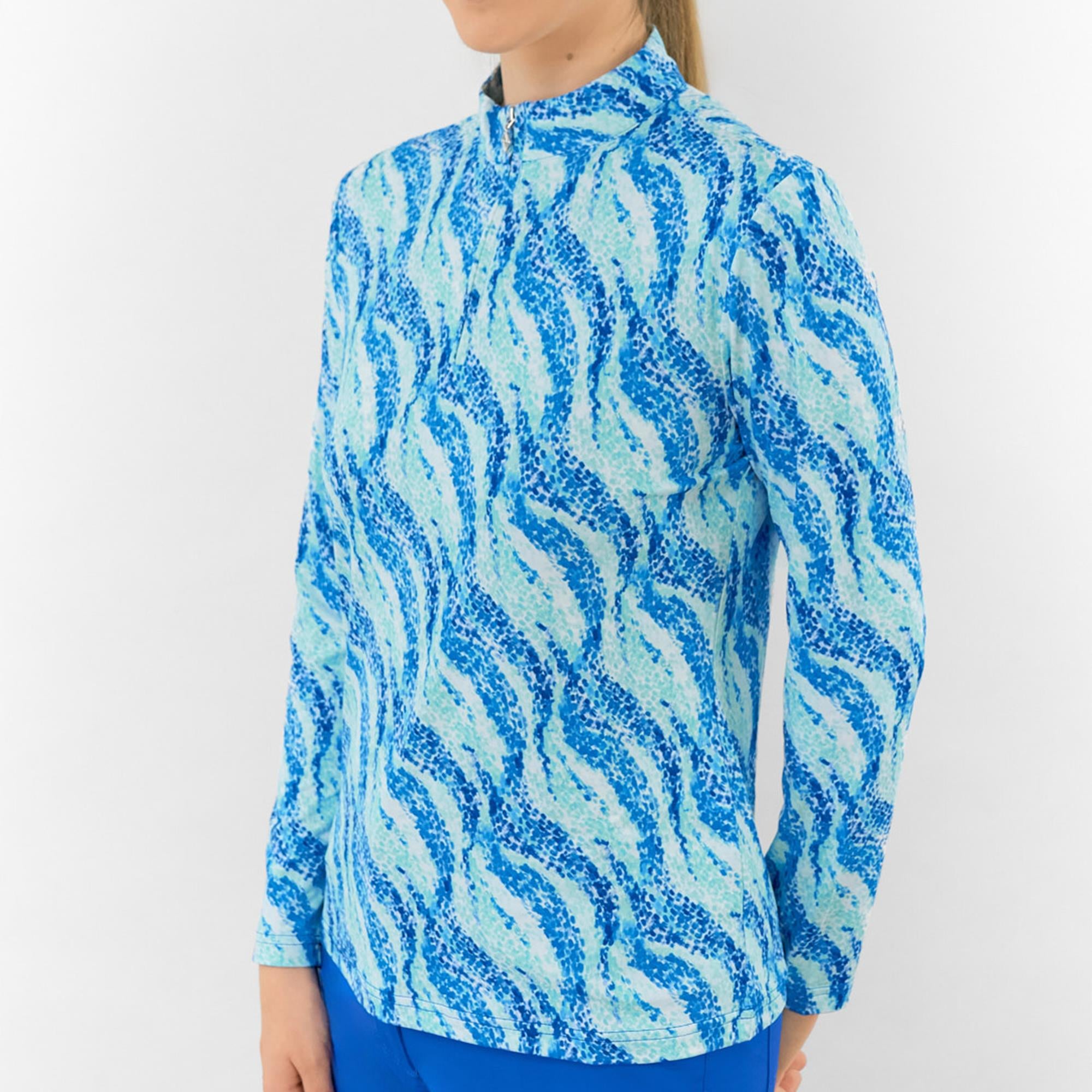 Pure Golf Serenity Ladies Golf Mid Layer Marine Mosaic