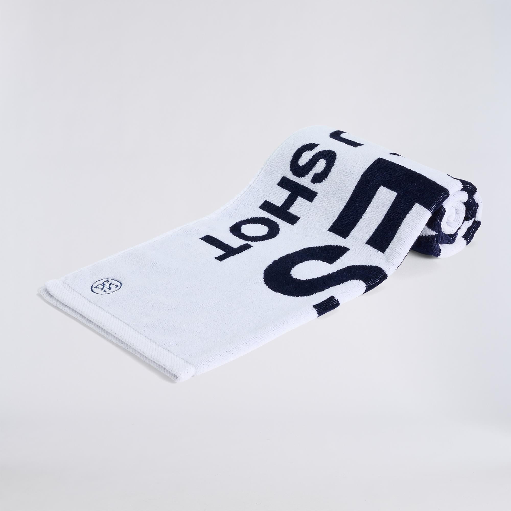 G/FORE NO 1 CARES WHAT YOU SHOT Golf Towel Snow/Twilight