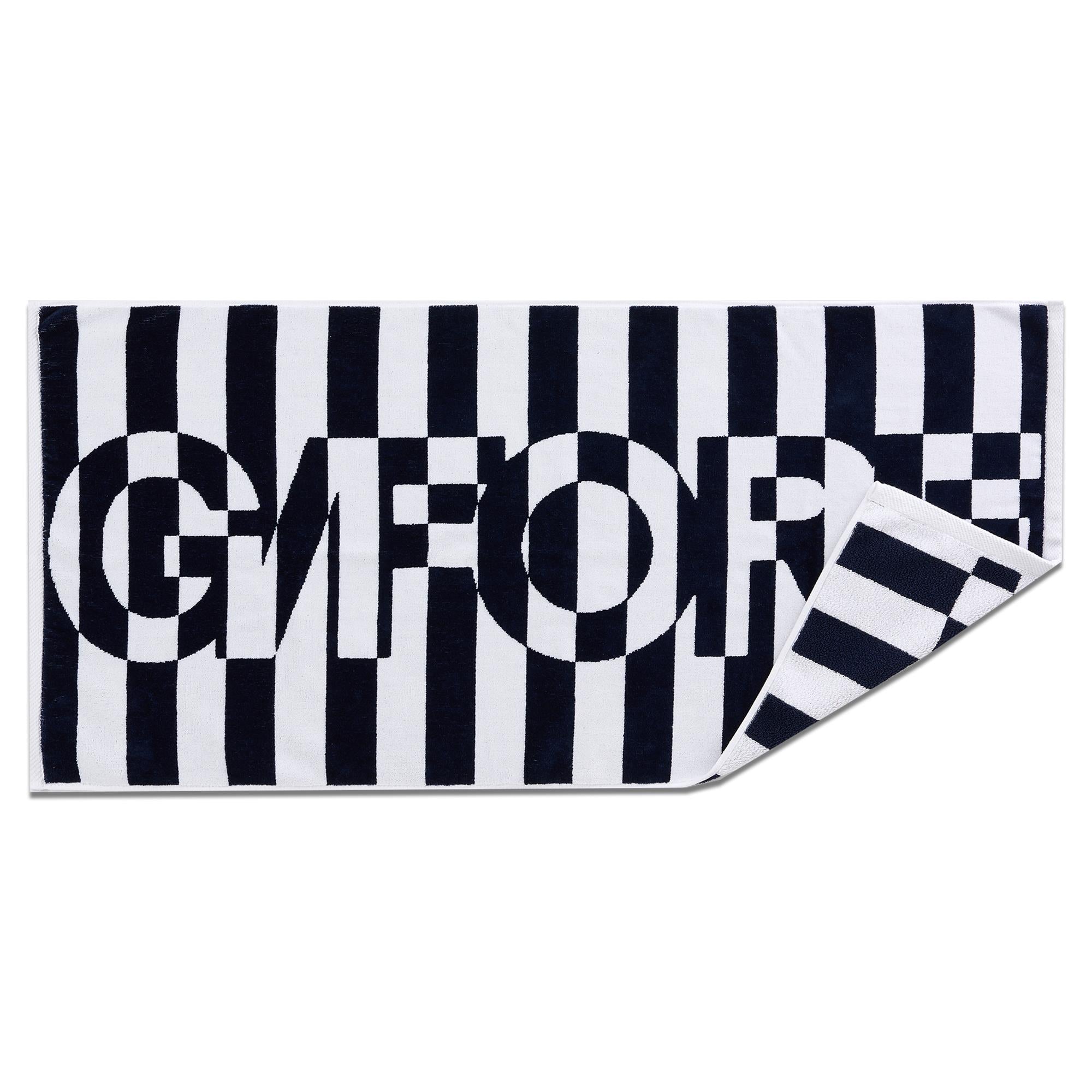 G/FORE Trippy Stripe Golf Towel Snow/Twilight
