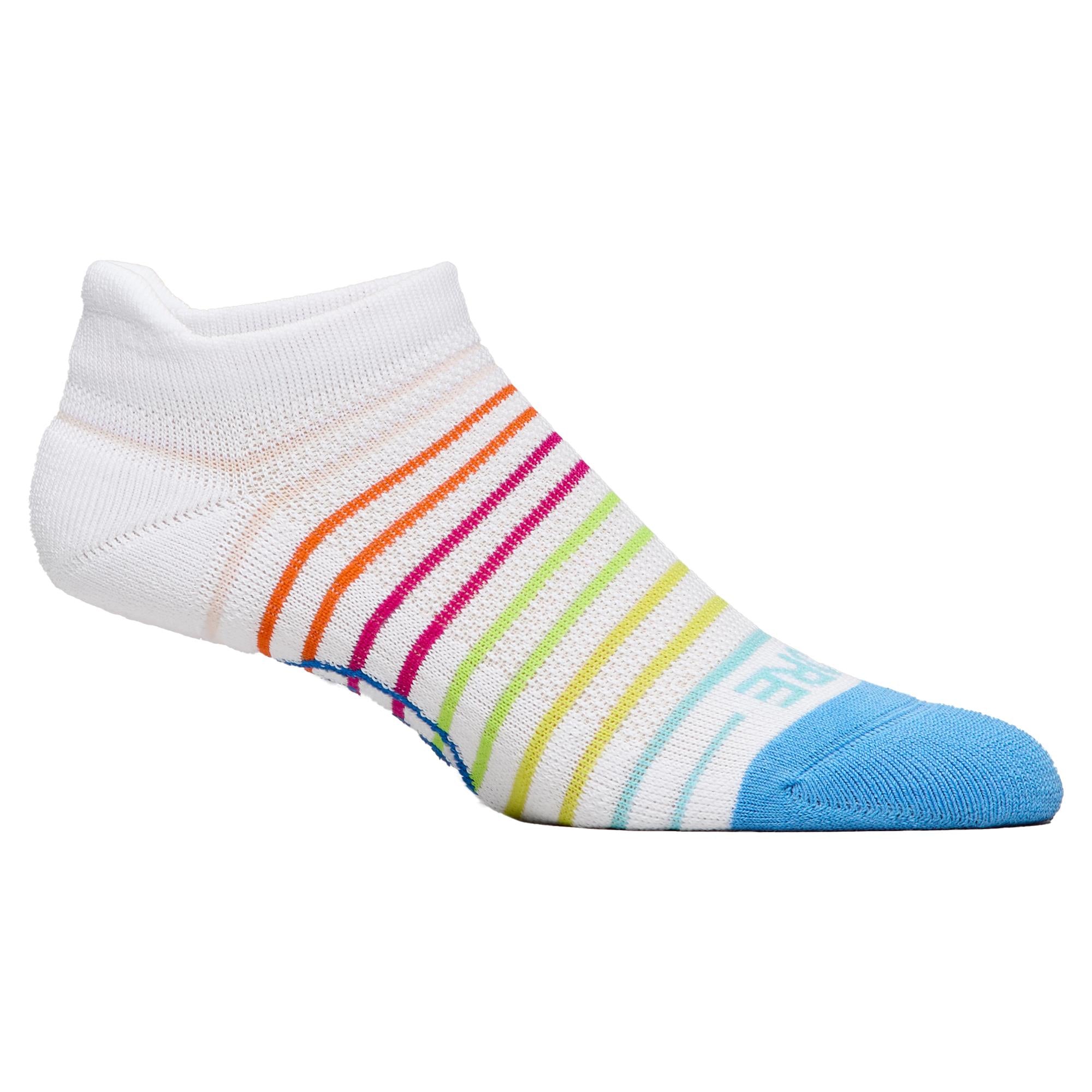G/FORE Multi Stripe Ladies Ankle Golf Socks Snow/Multi