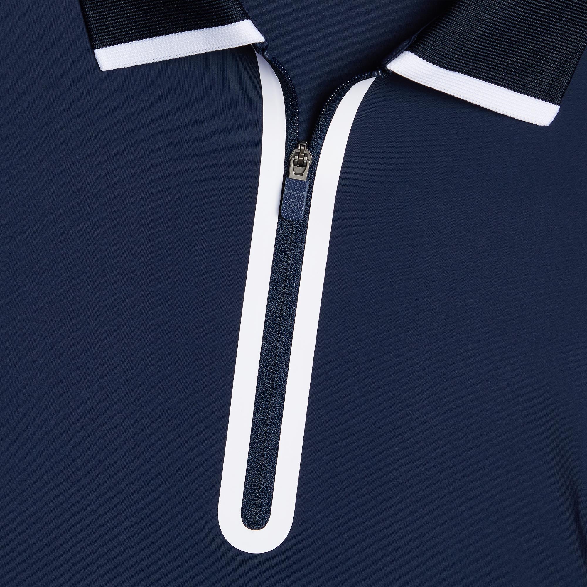 G/FORE Silky Tech Nylon Zip Ladies Long Sleeve Polo Shirt Twilight