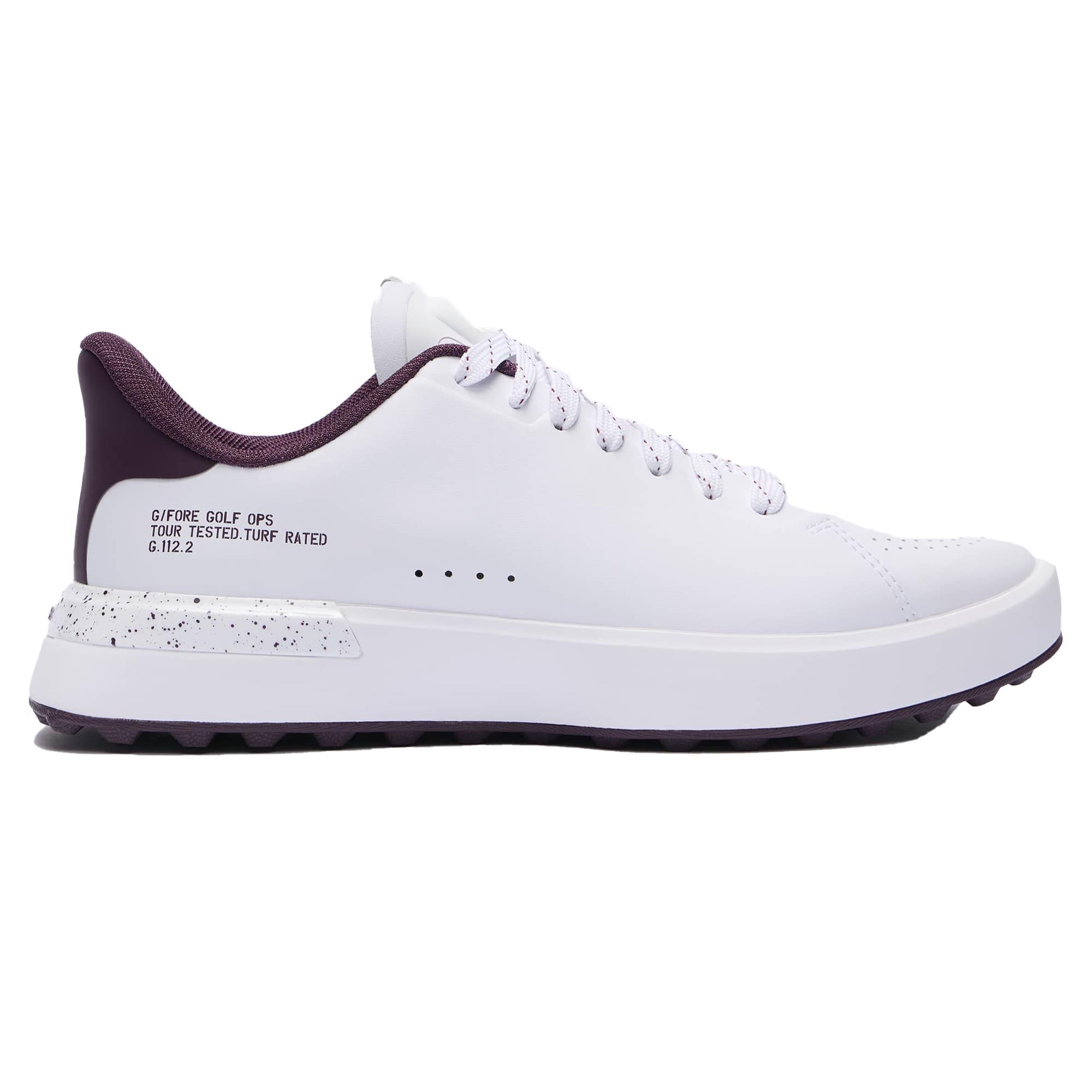G/FORE G.112 Kiltie Ladies Golf Shoes Snow/Dark Plum