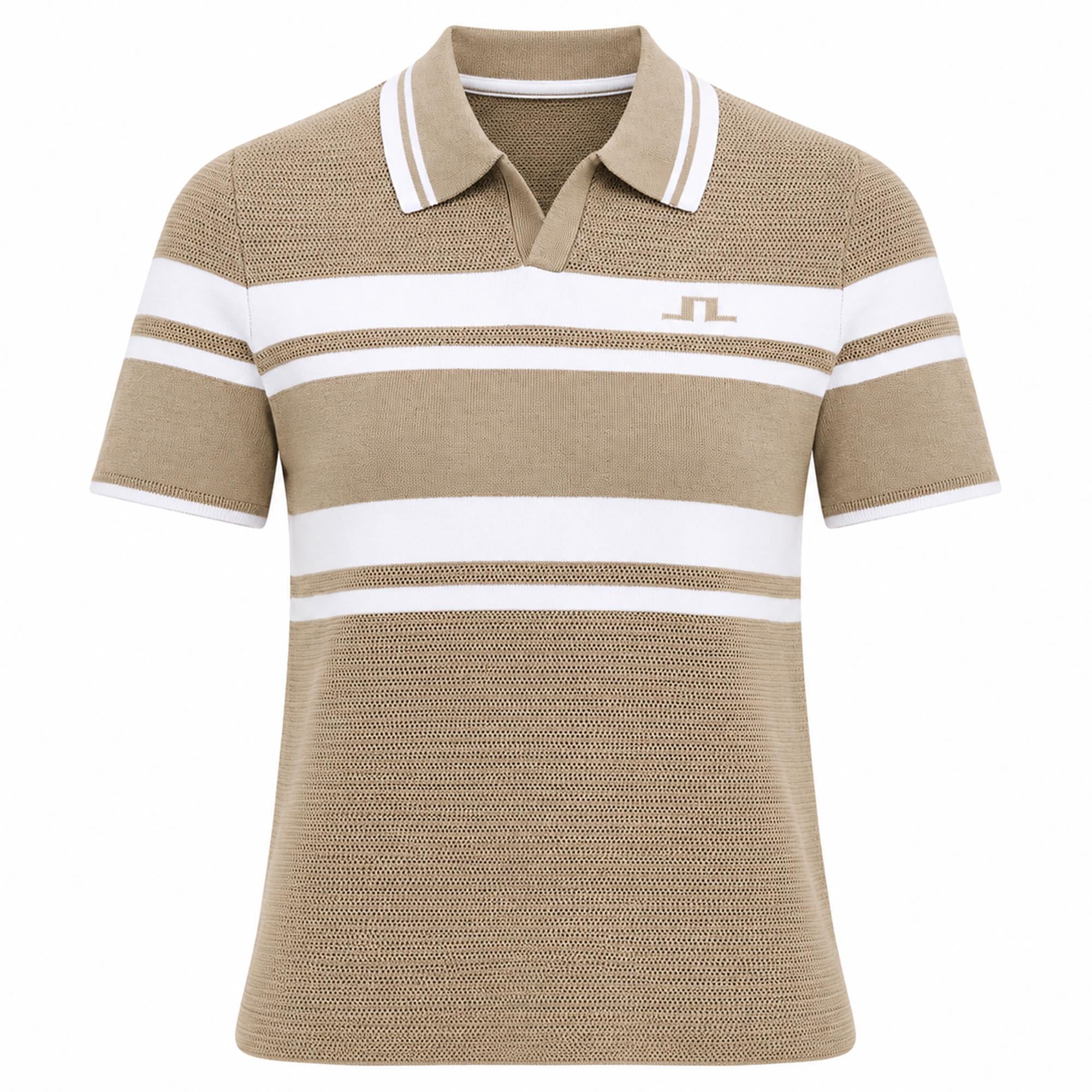 J Lindeberg Athena Knit Ladies Golf Polo Shirt Brindle