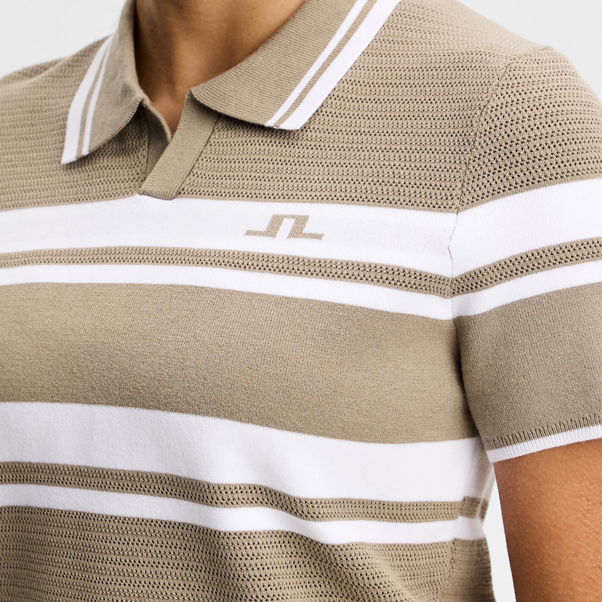 J Lindeberg Athena Knit Ladies Golf Polo Shirt Brindle