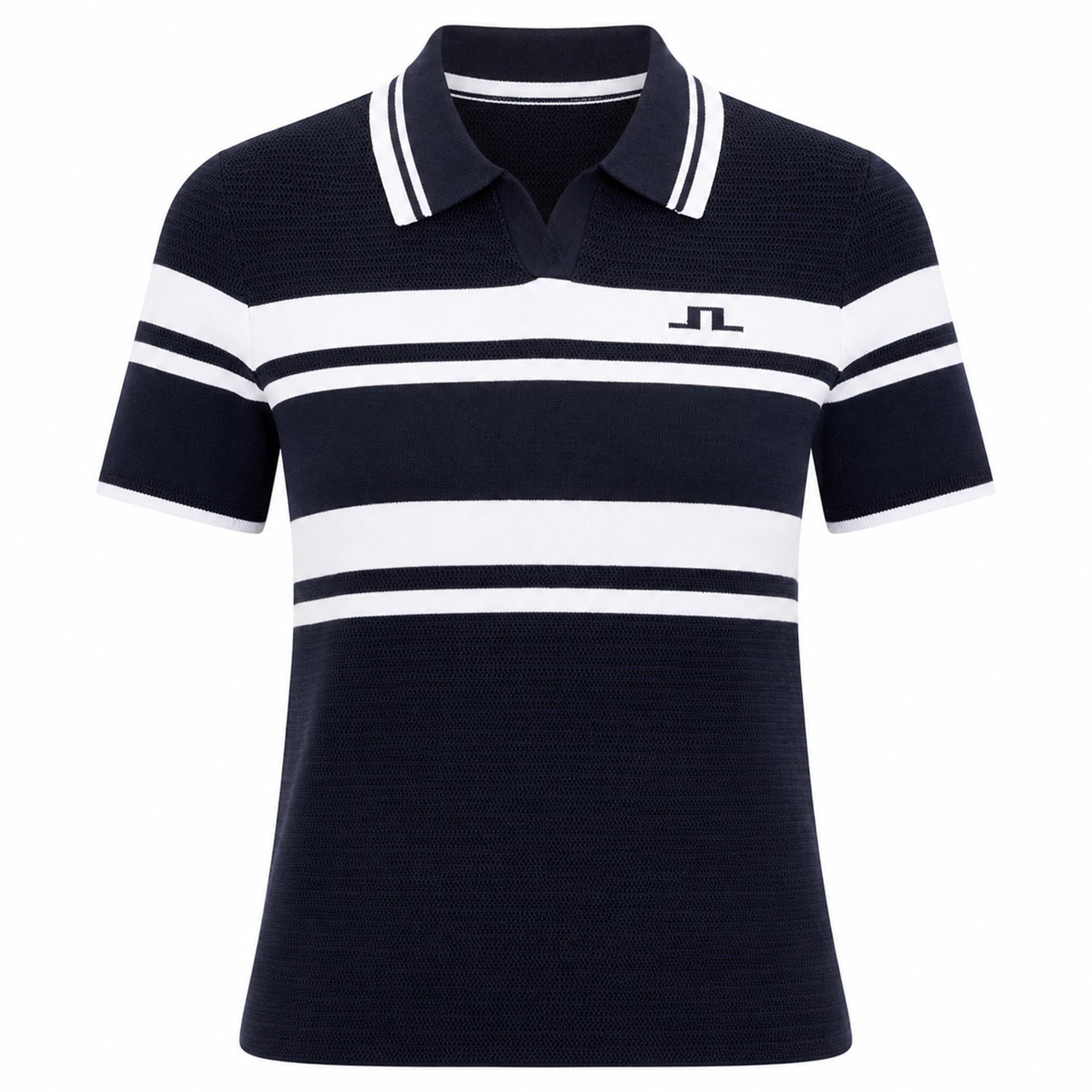 J Lindeberg Athena Knit Ladies Golf Polo Shirt Navy