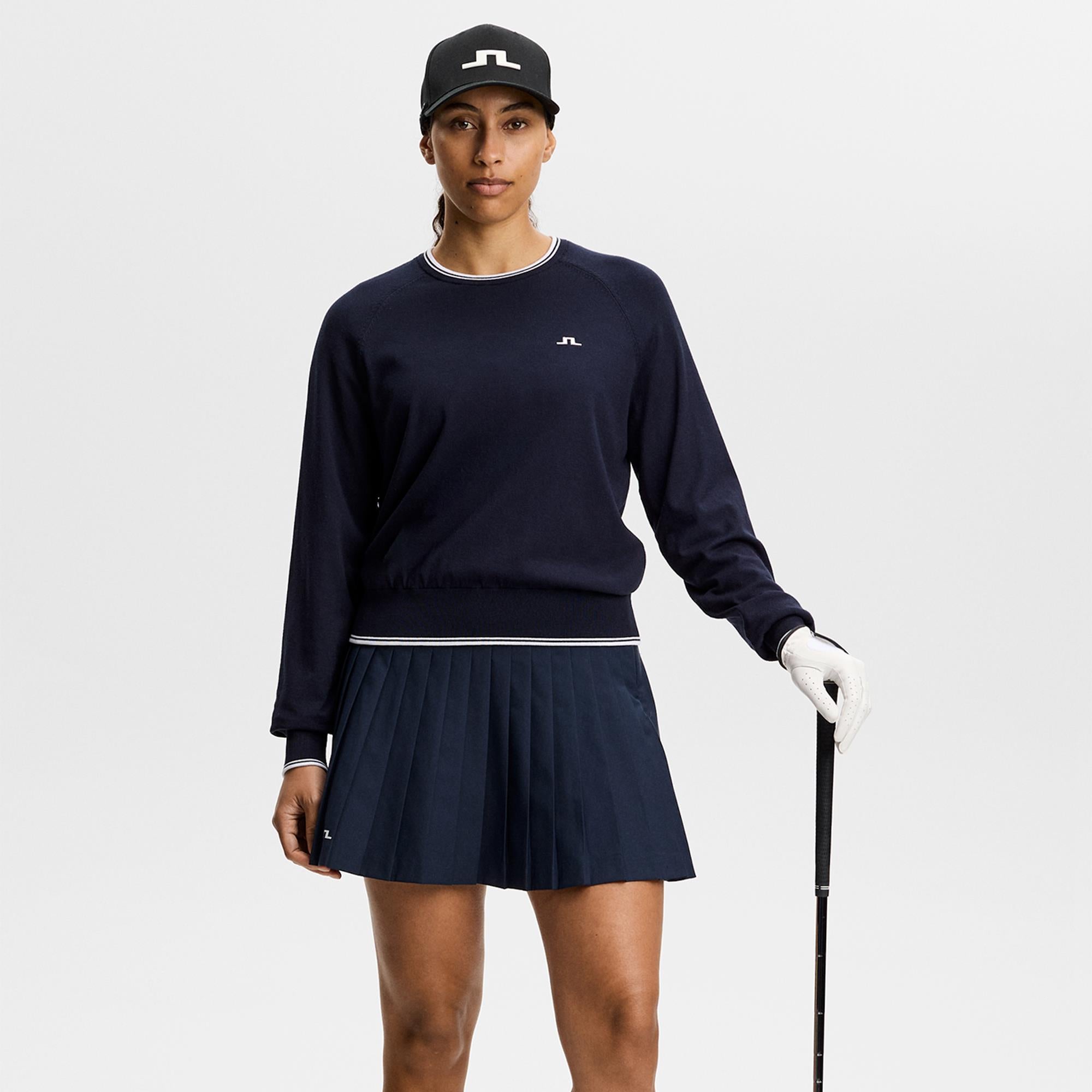 J Lindeberg Clarissa Windbreaker Ladies Golf Sweater Navy