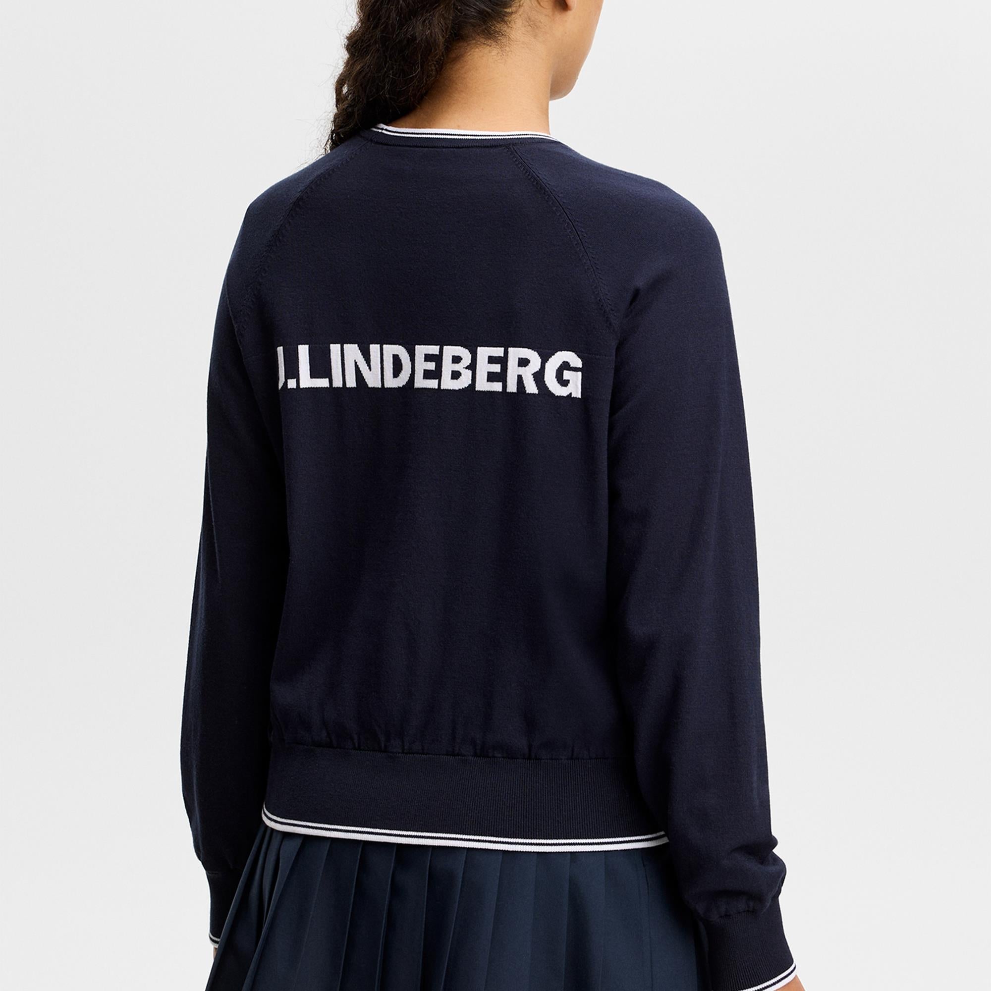 J Lindeberg Clarissa Windbreaker Ladies Golf Sweater Navy