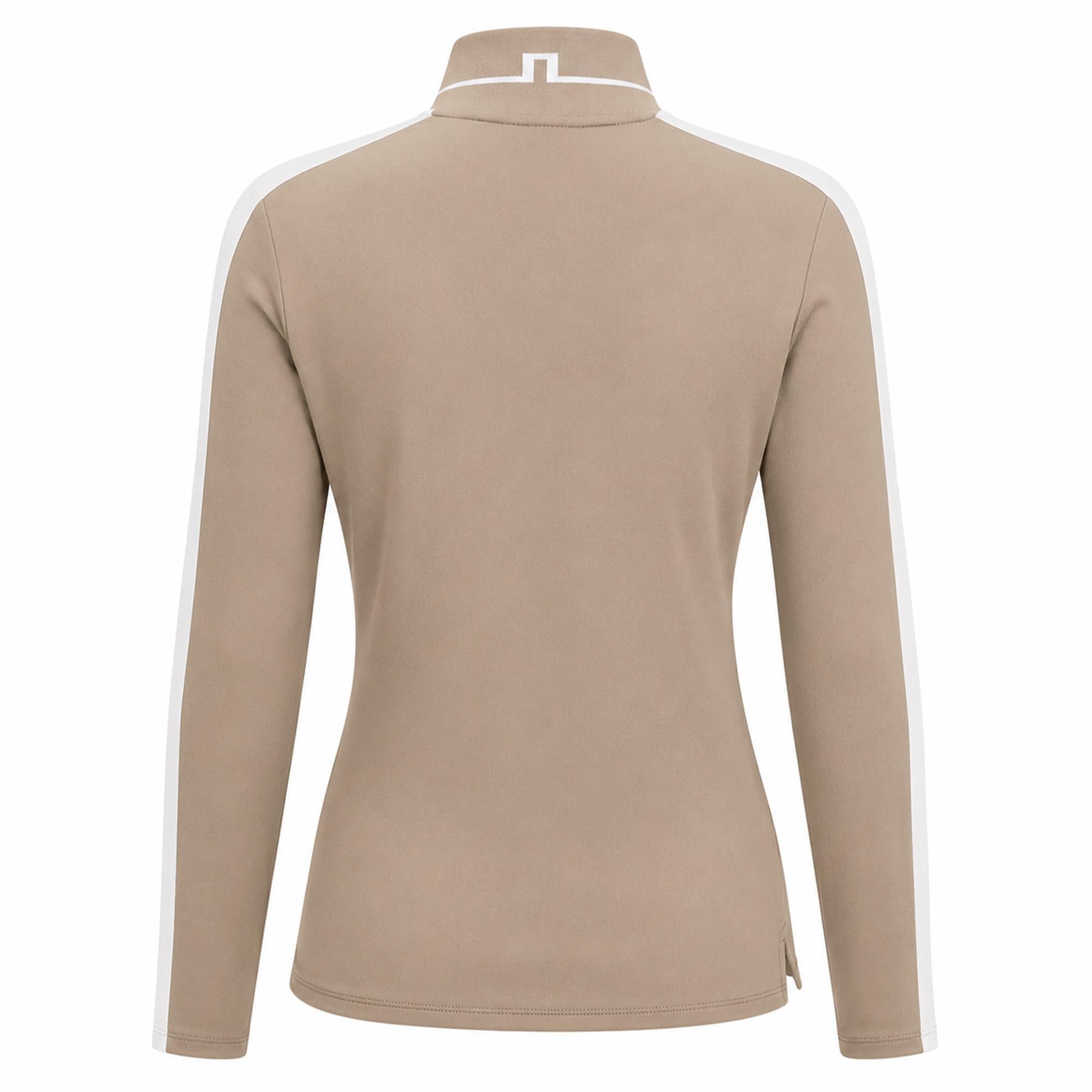 J Lindeberg Hertta Ladies Long Sleeve Polo Shirt Brindle