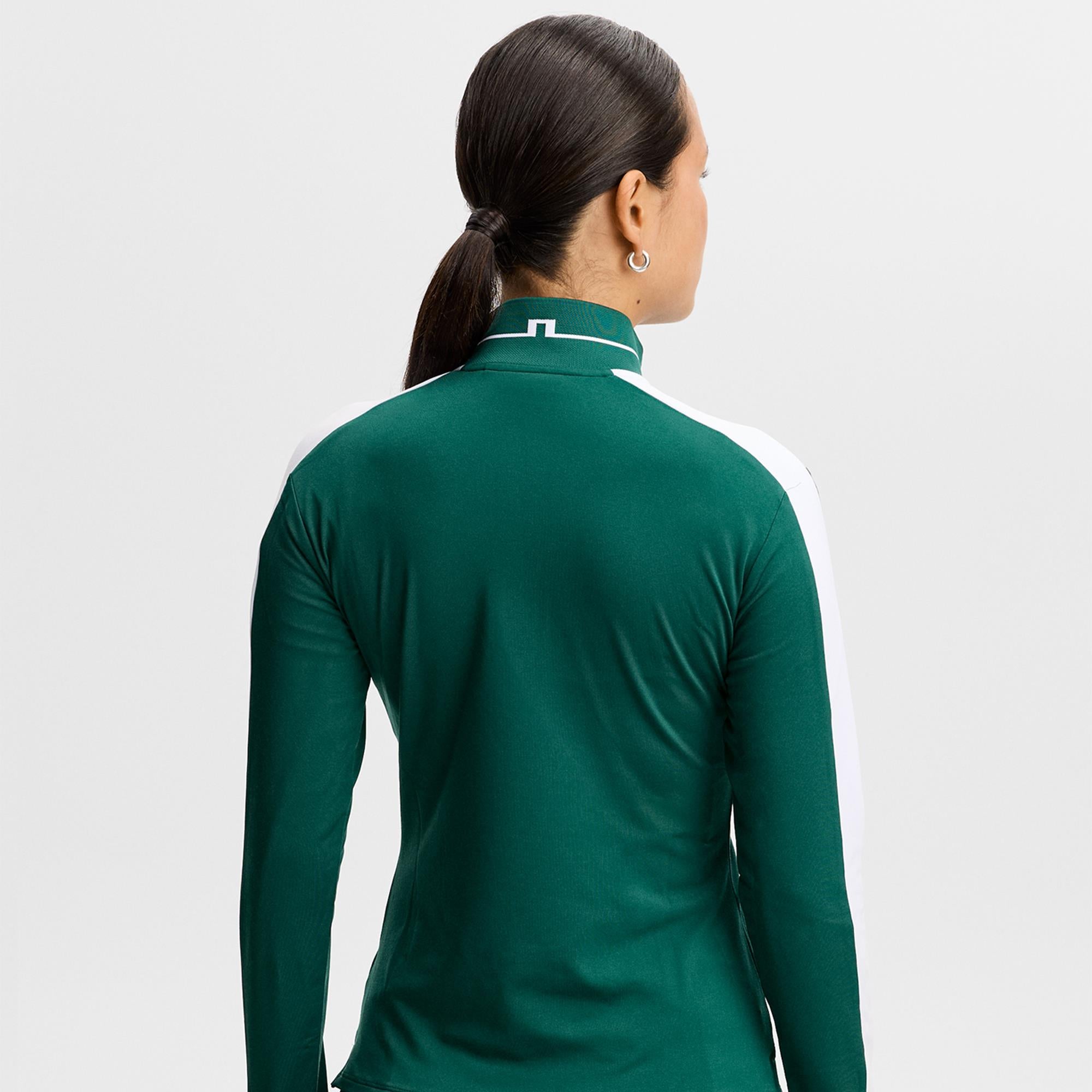 J Lindeberg Hertta Ladies Long Sleeve Polo Shirt Forest Biome
