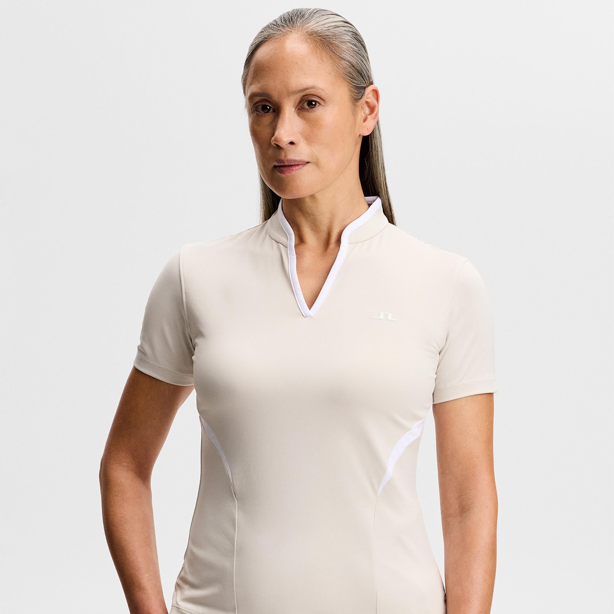 J Lindeberg Katie Ladies Golf Top Moonbeam