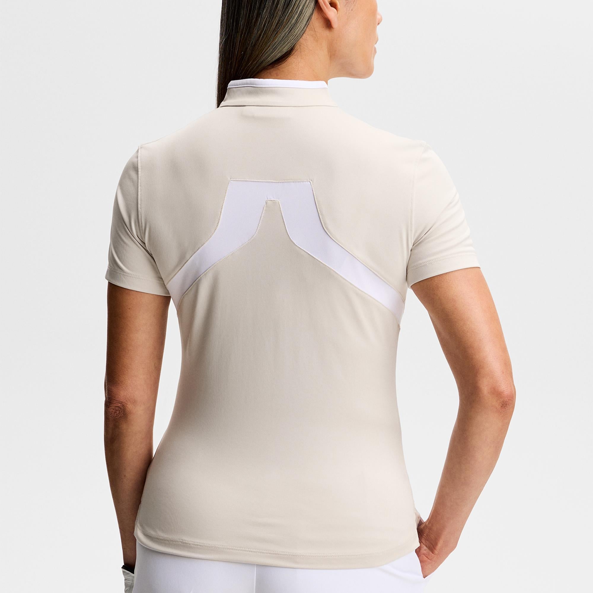 J Lindeberg Katie Ladies Golf Top Moonbeam