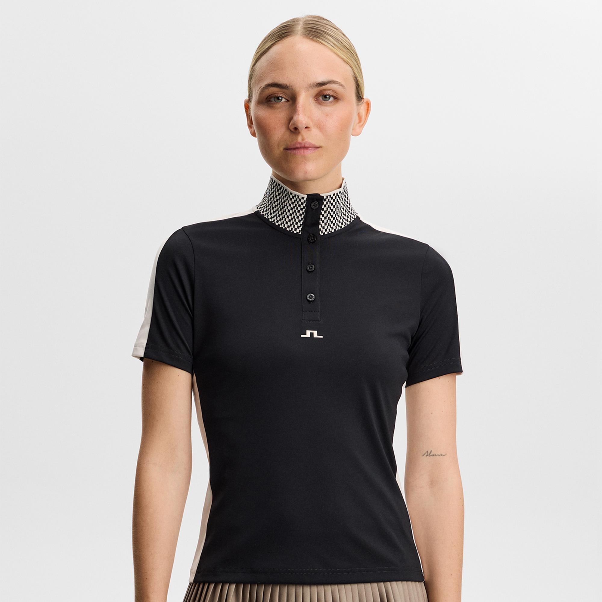 J Lindeberg Pip Ladies Golf Polo Shirt Black