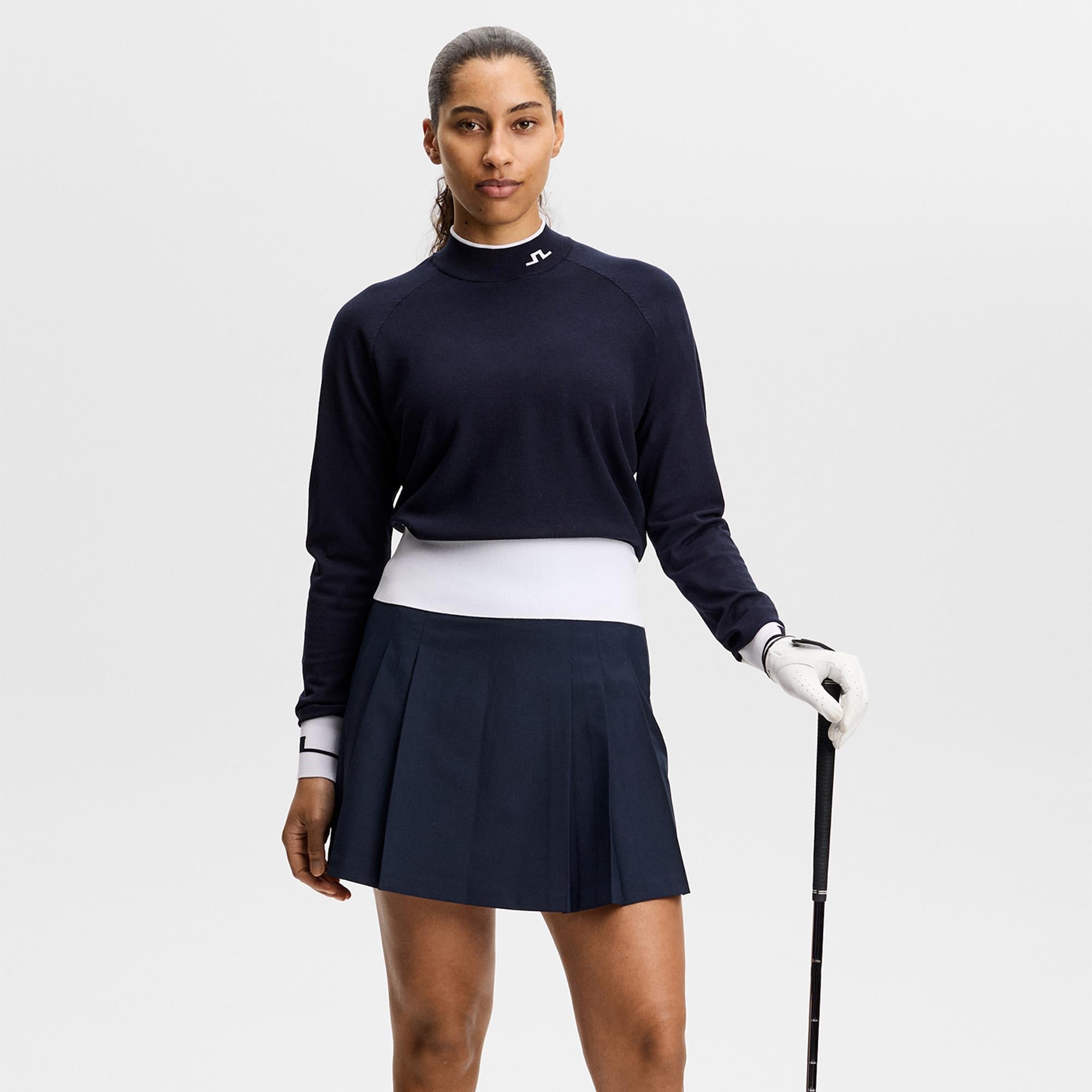 J Lindeberg Zoe Knitted Ladies Golf Sweater Navy