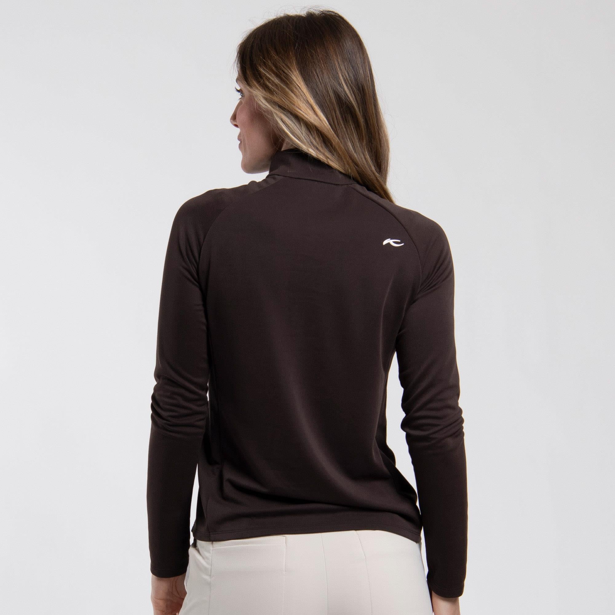 KJUS Berit Half Zip Ladies Golf Mid Layer Espresso