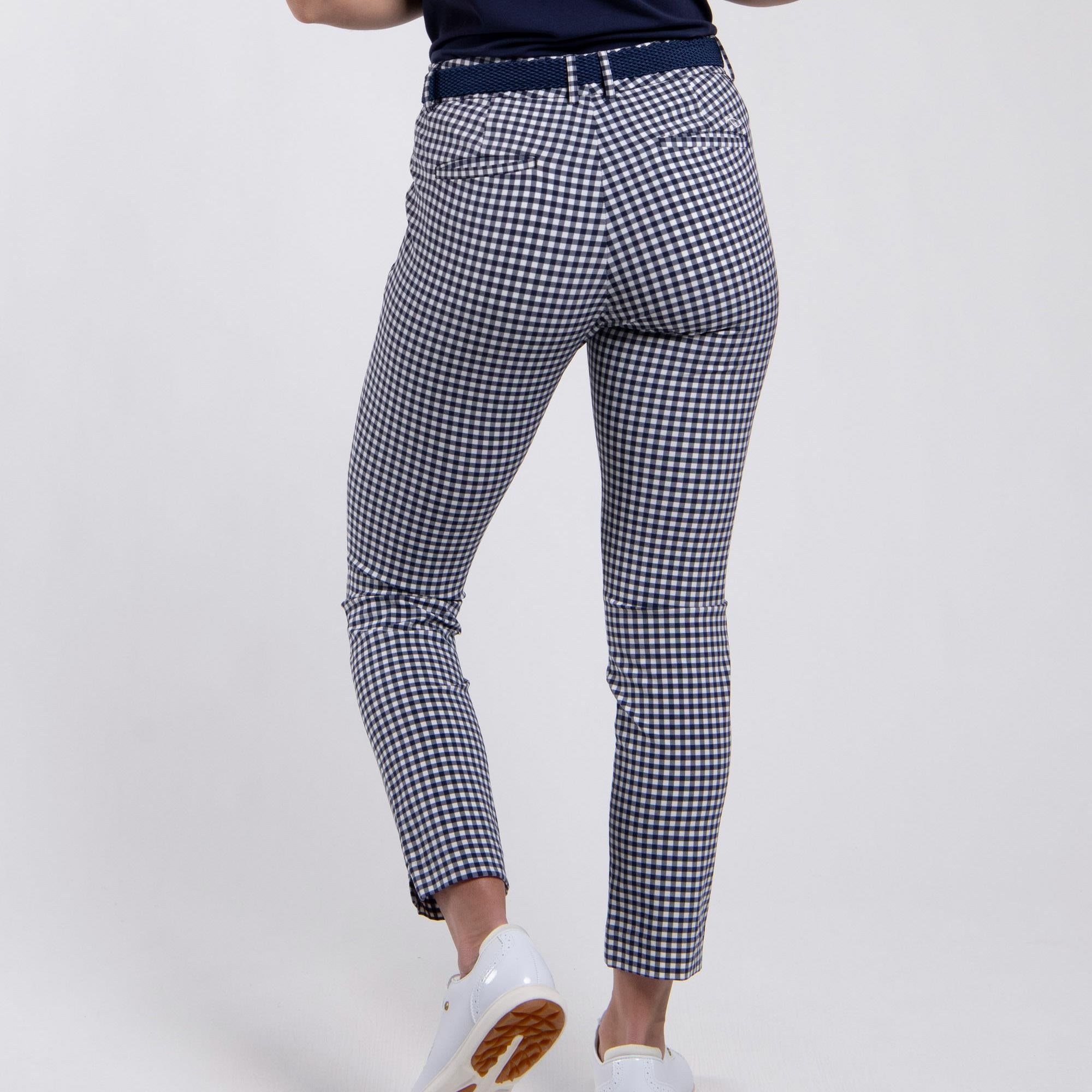 KJUS Ikala 7/8 Ladies Treggings Micro Gingham Atlanta Blue/Bone White