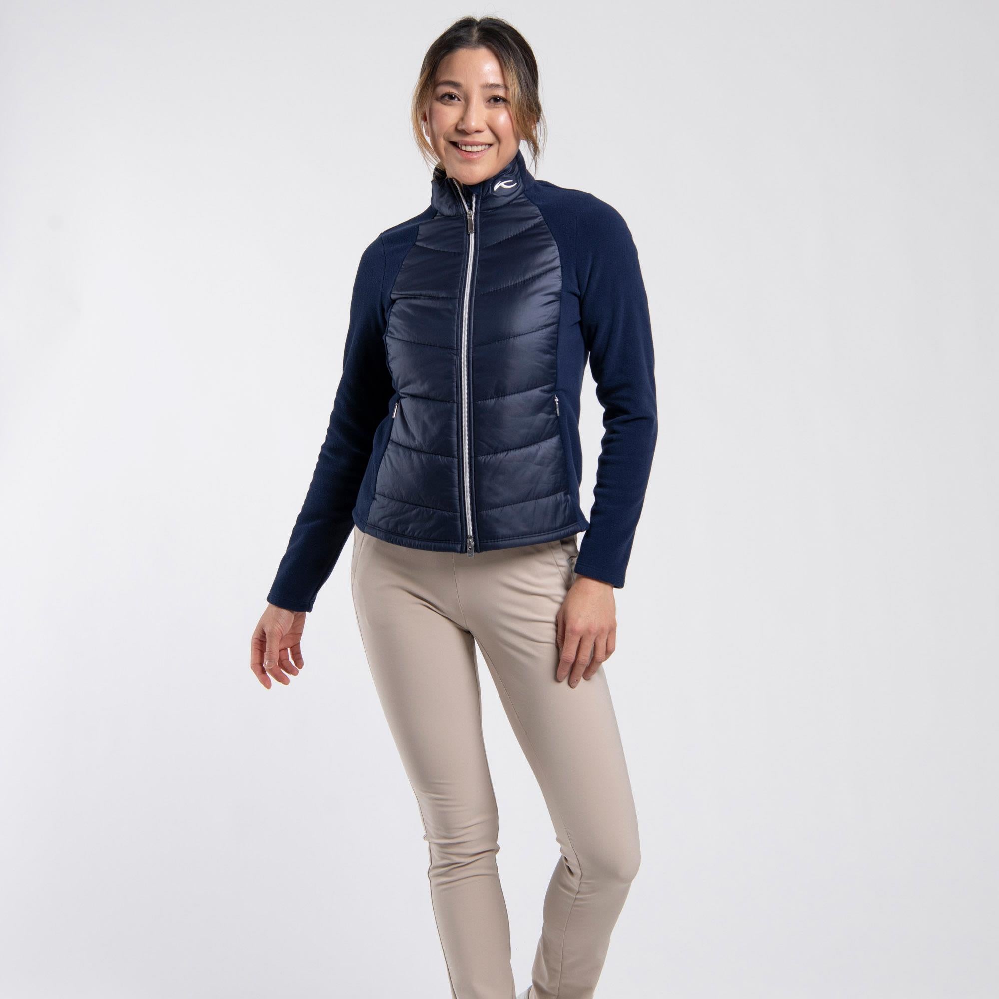 KJUS Lucerne Italian Fleece Ladies Golf Jacket Atlanta Blue