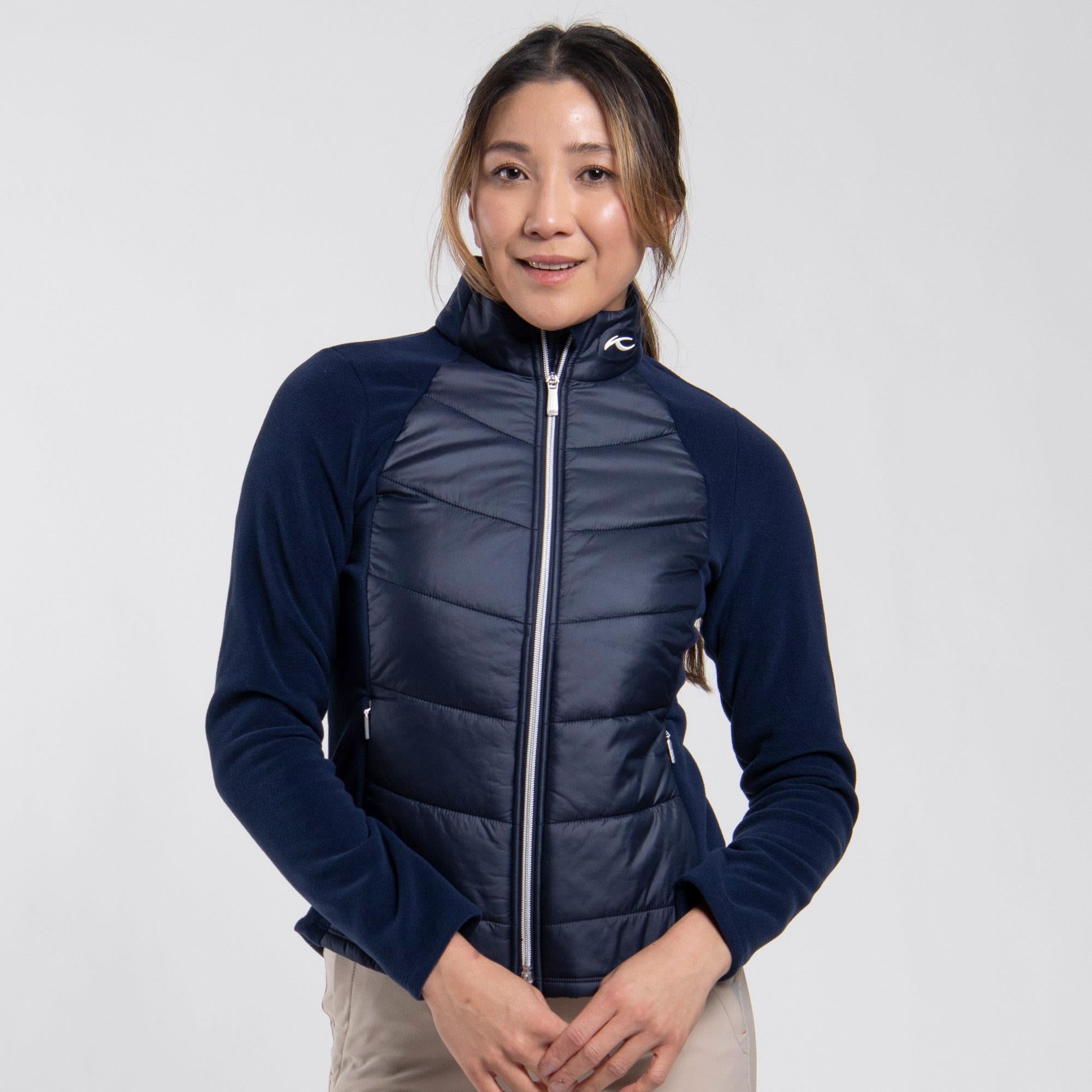 KJUS Lucerne Italian Fleece Ladies Golf Jacket Atlanta Blue