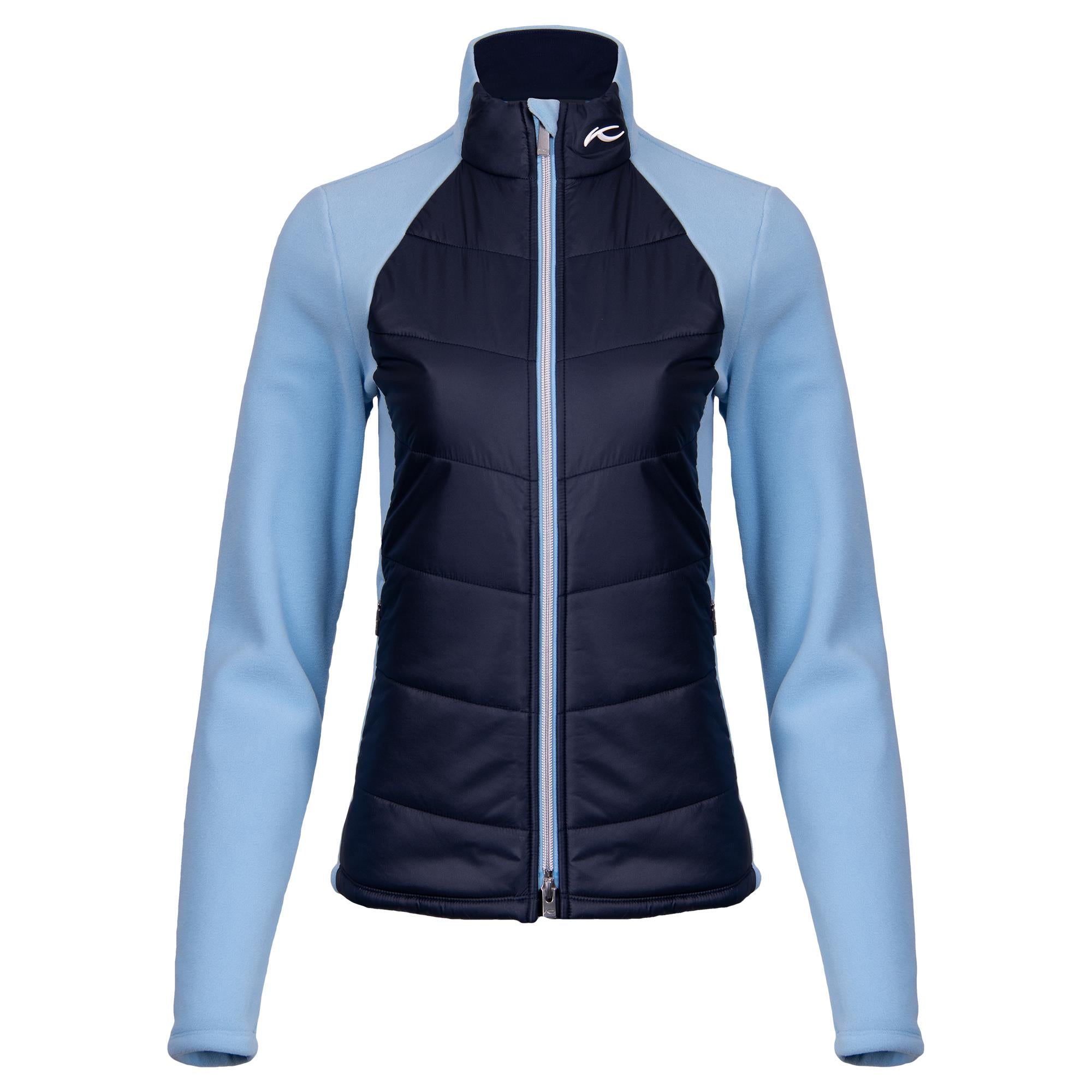 KJUS Lucerne Italian Fleece Ladies Golf Jacket Vapor Blue/Atlanta Blue