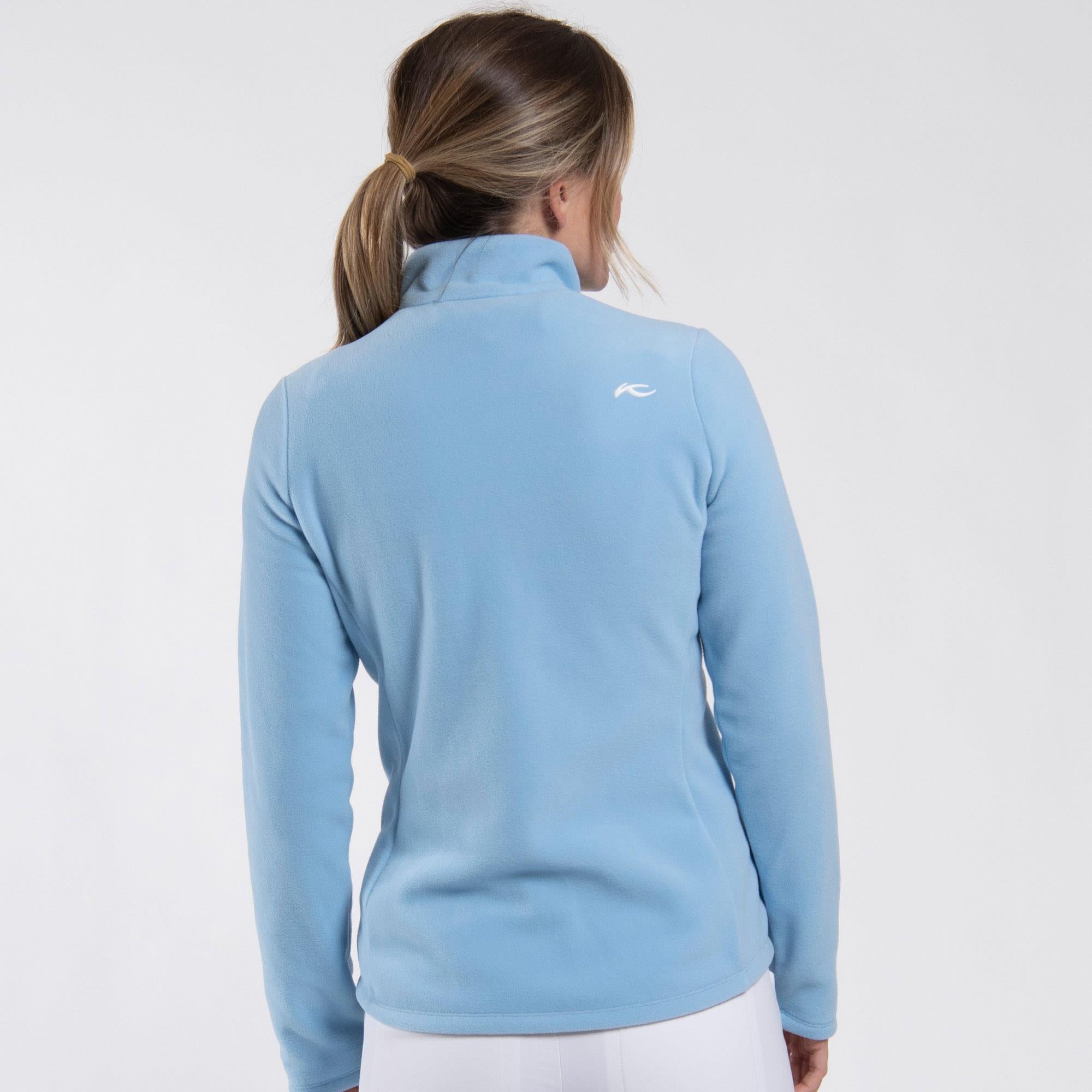 KJUS Lucerne Italian Fleece Ladies Golf Jacket Vapor Blue/Atlanta Blue