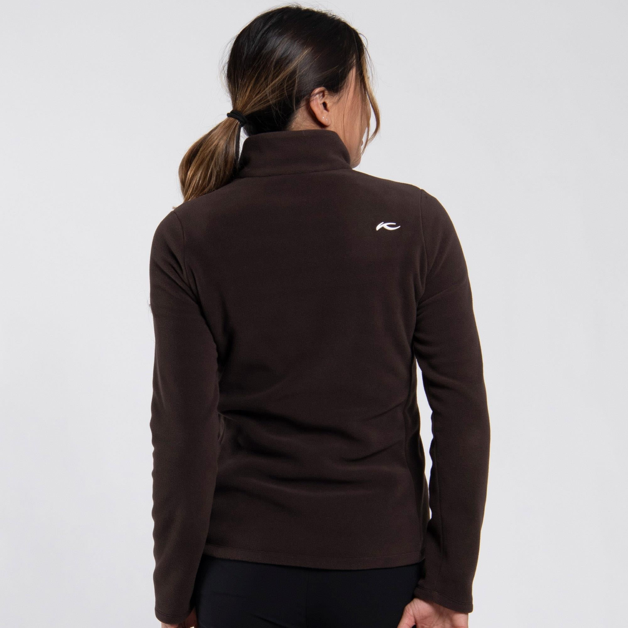 KJUS Lucerne Italian Fleece Ladies Golf Jacket Vapor Espresso/Black