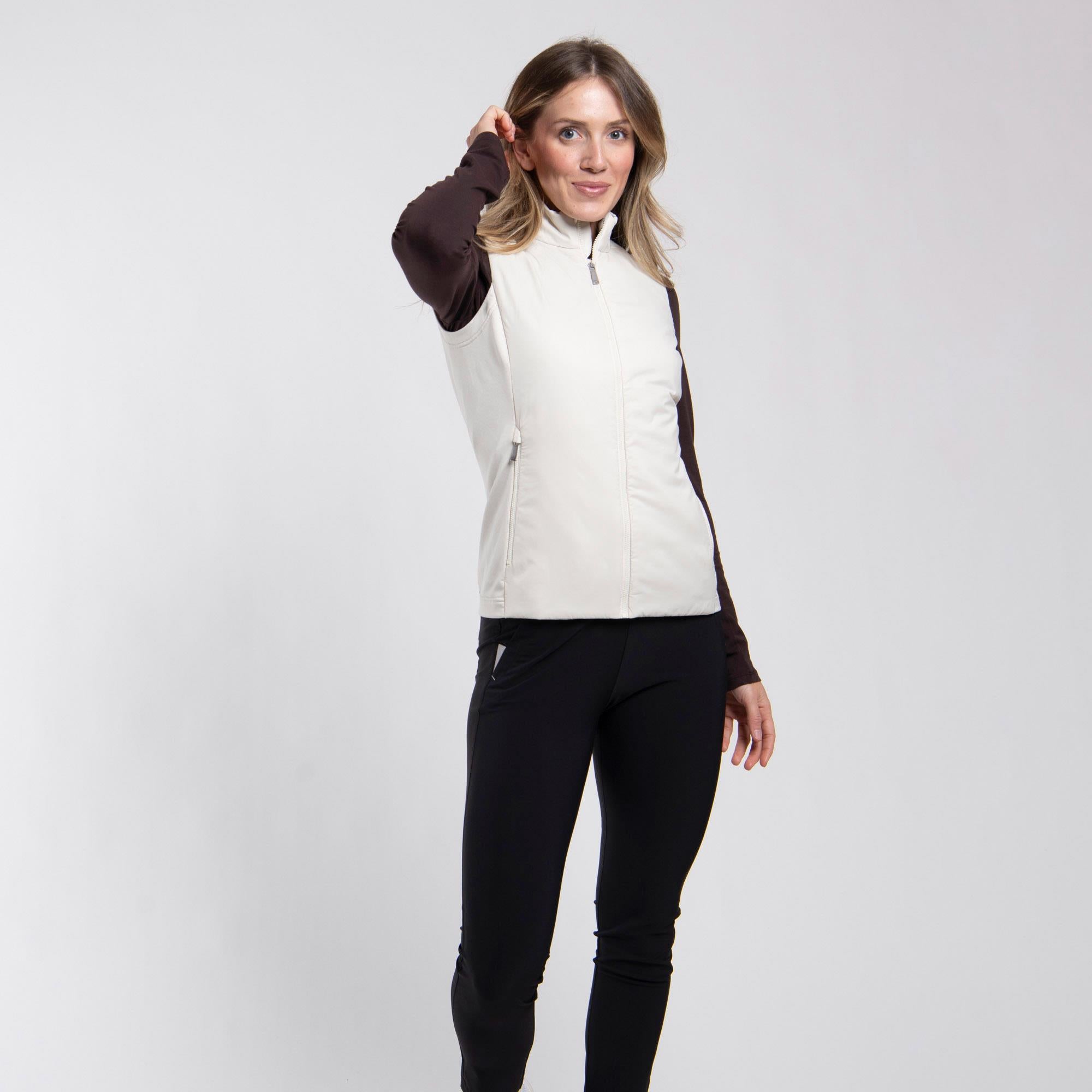KJUS Radiation Ladies Insulated Windproof Golf Vest Alabaster