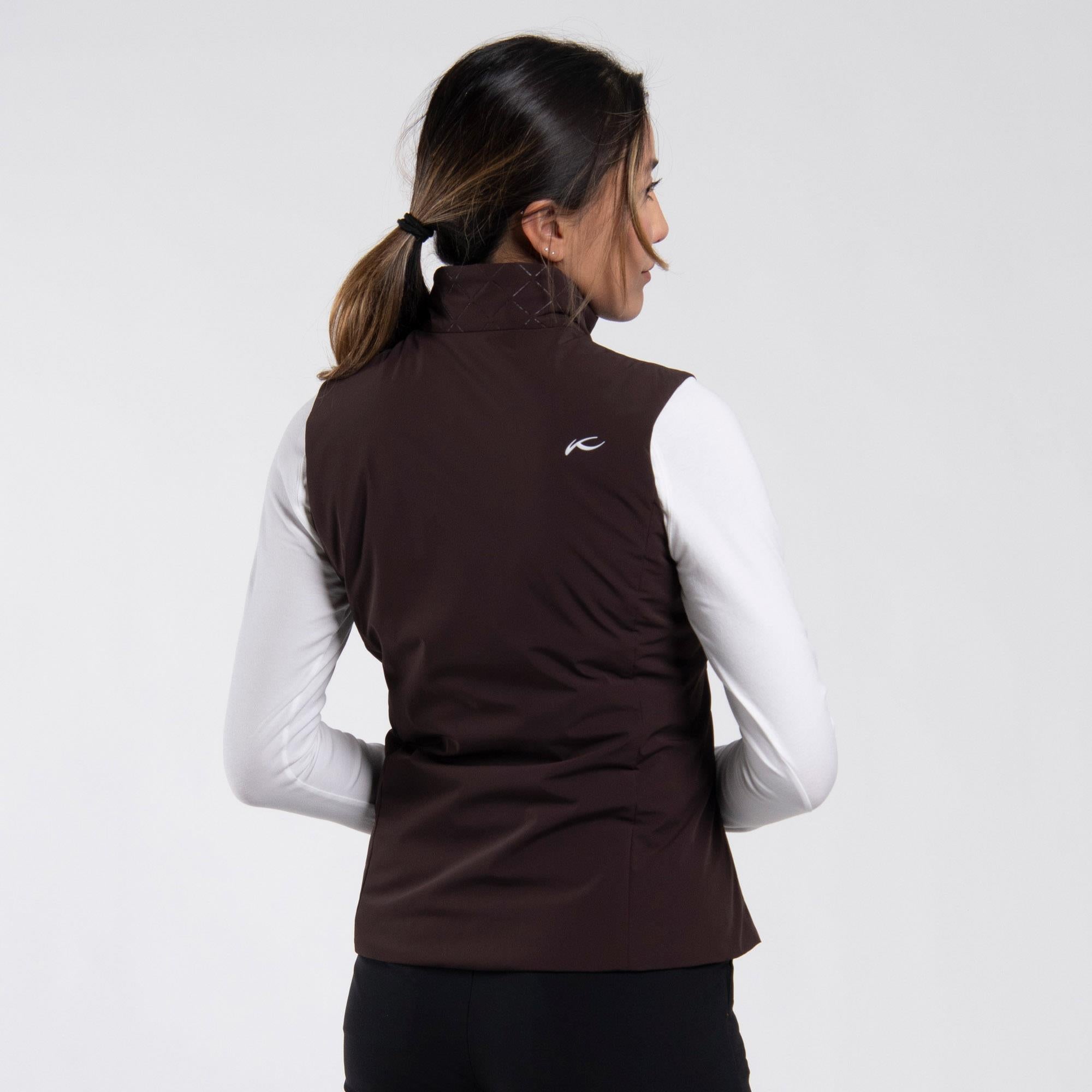 KJUS Rounds Ladies Insulated Windproof Golf Vest Espresso