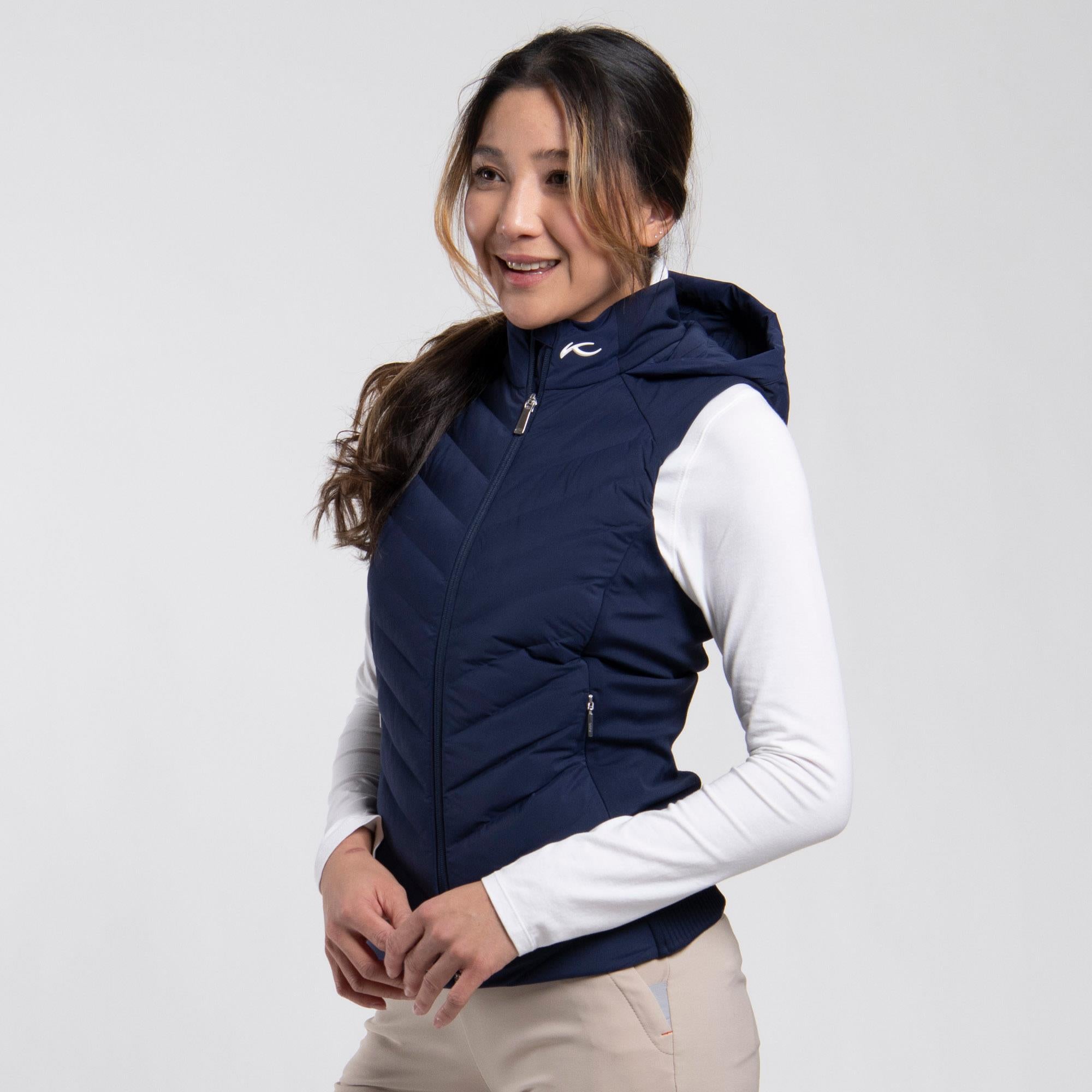 KJUS Sundance Padded Hooded Vest Atlanta Blue