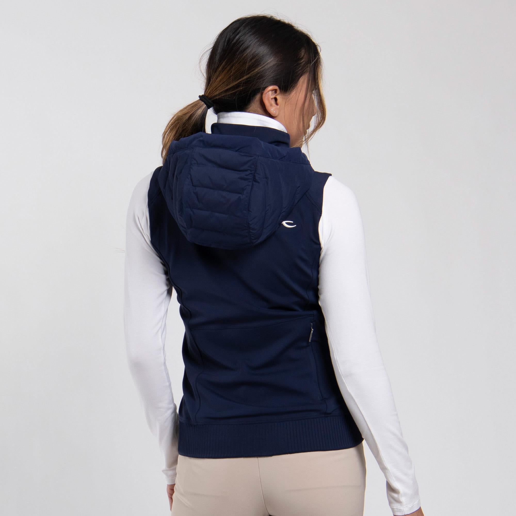 KJUS Sundance Padded Hooded Vest Atlanta Blue