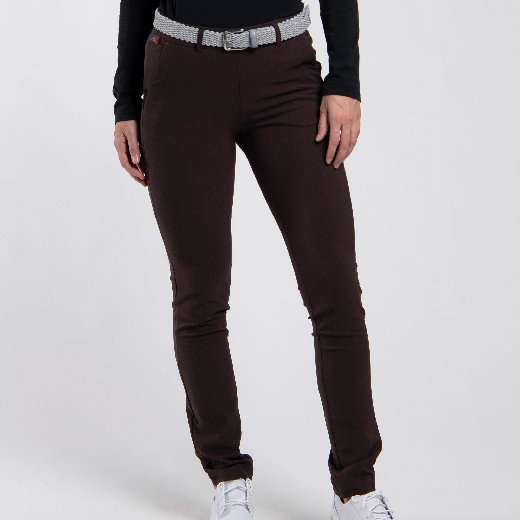 KJUS Warm Brushed Ladies Golf Treggings Espresso