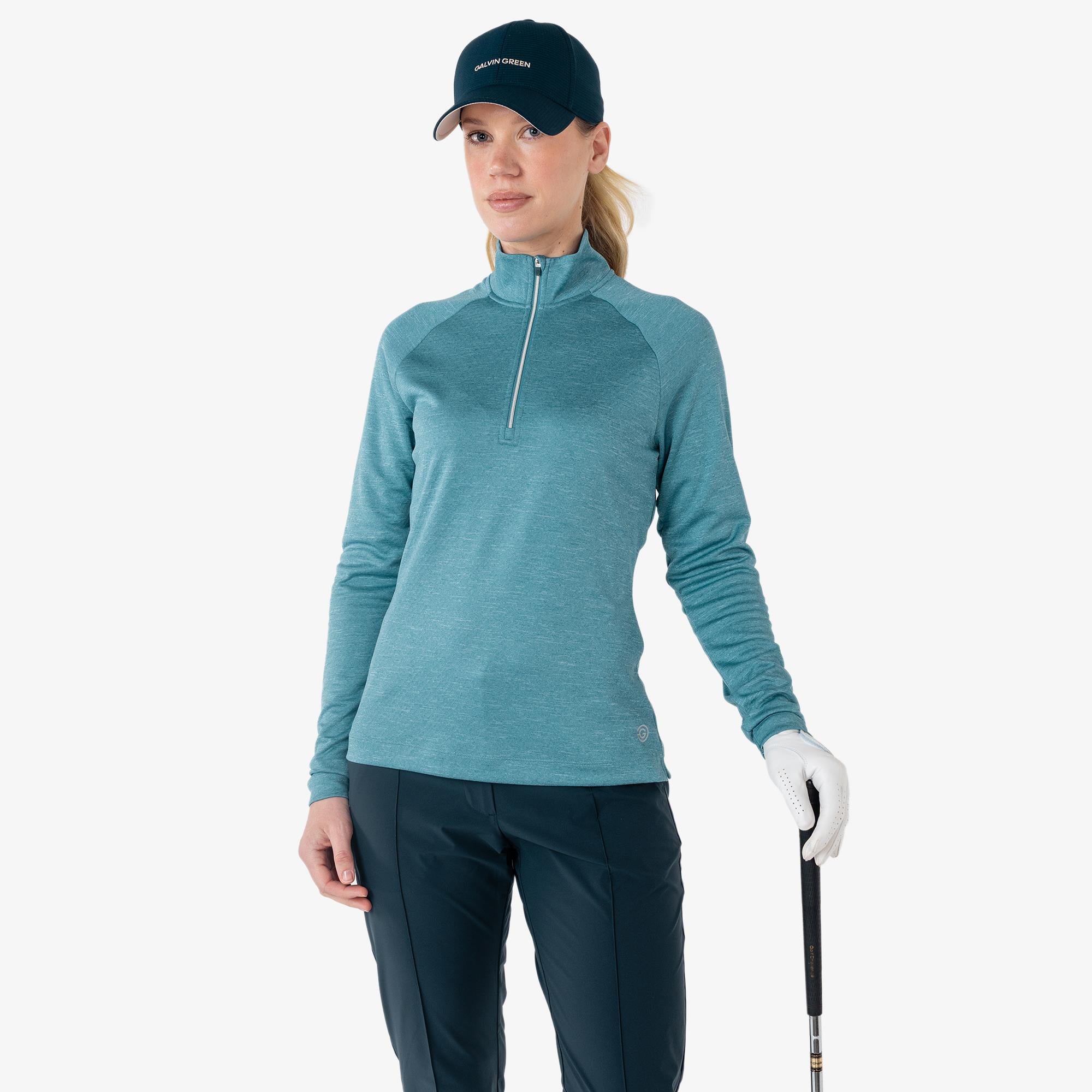 Galvin Green Diora Insula Ladies Golf Mid layer Storm Blue Melange