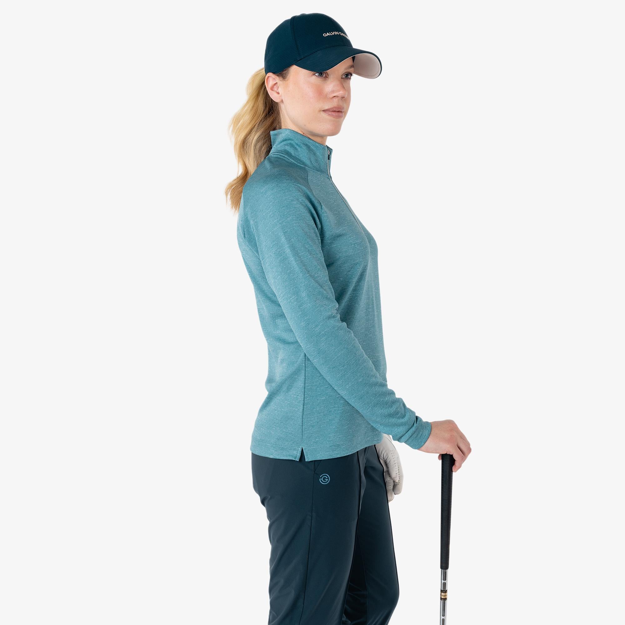 Galvin Green Diora Insula Ladies Golf Mid layer Storm Blue Melange