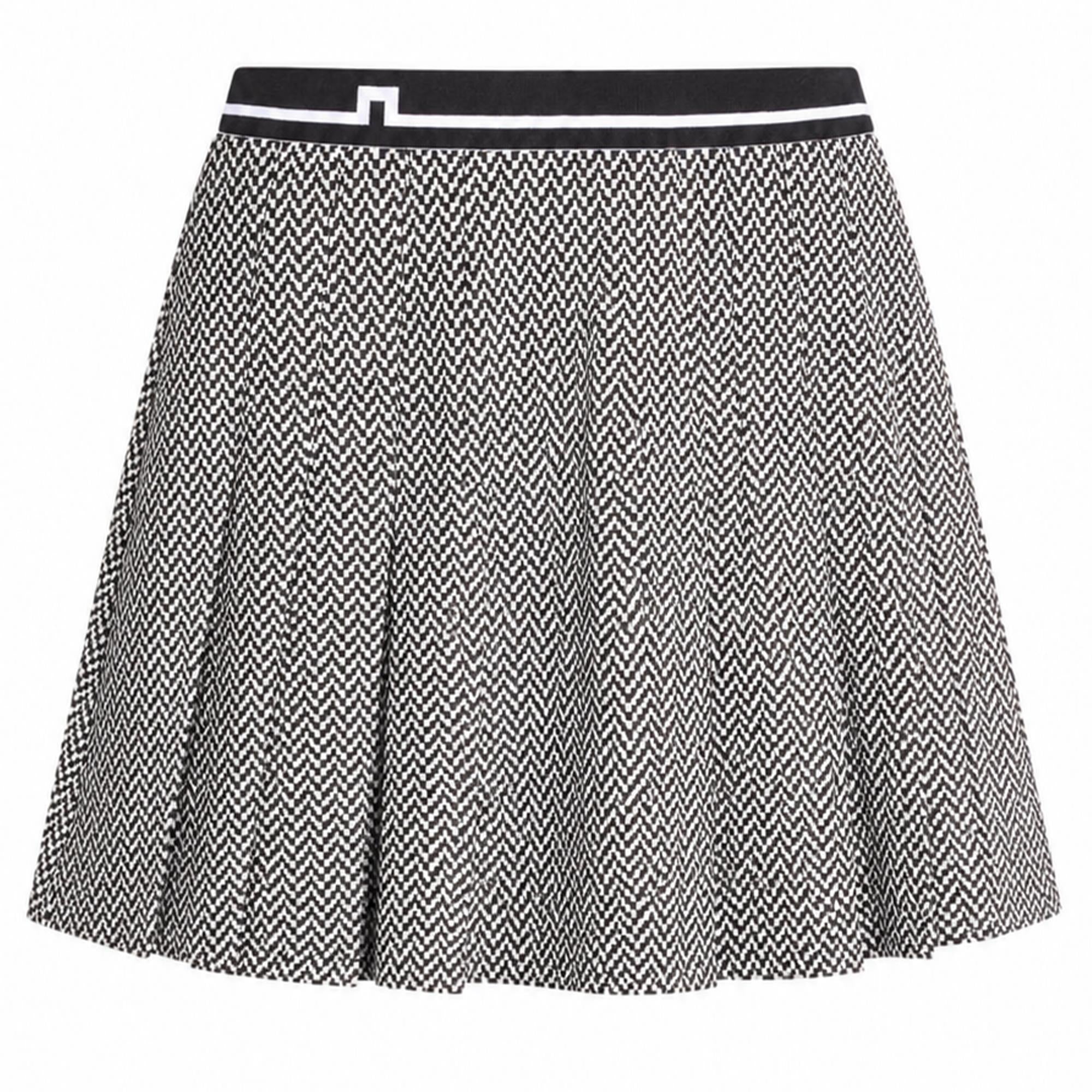 J Lindeberg Harlow Print Ladies Golf Skirt Bridge Stack Moonbeam Black