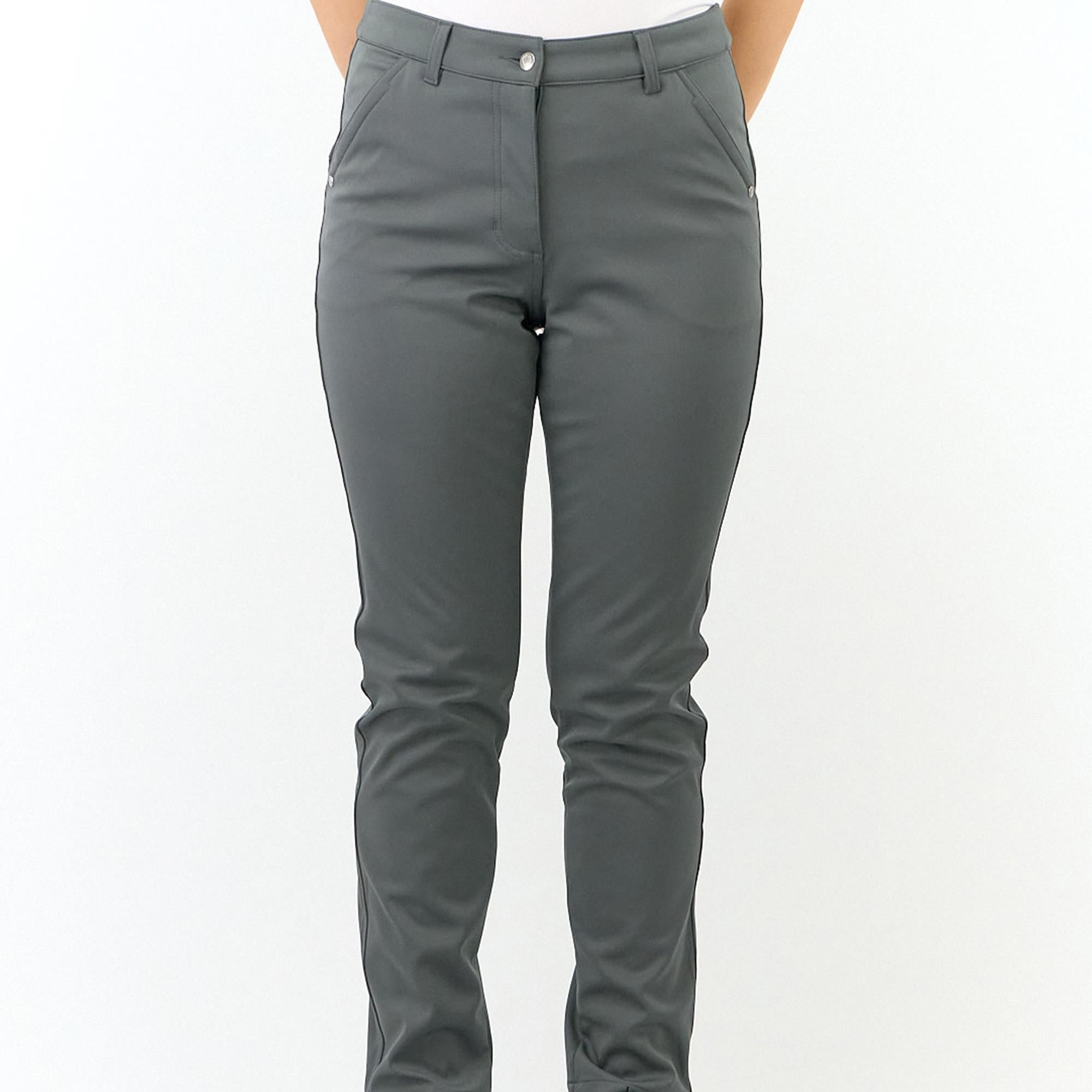 Pure Golf Bernie Ladies Thermal Winter Golf Trousers Charcoal Grey 27 Inch