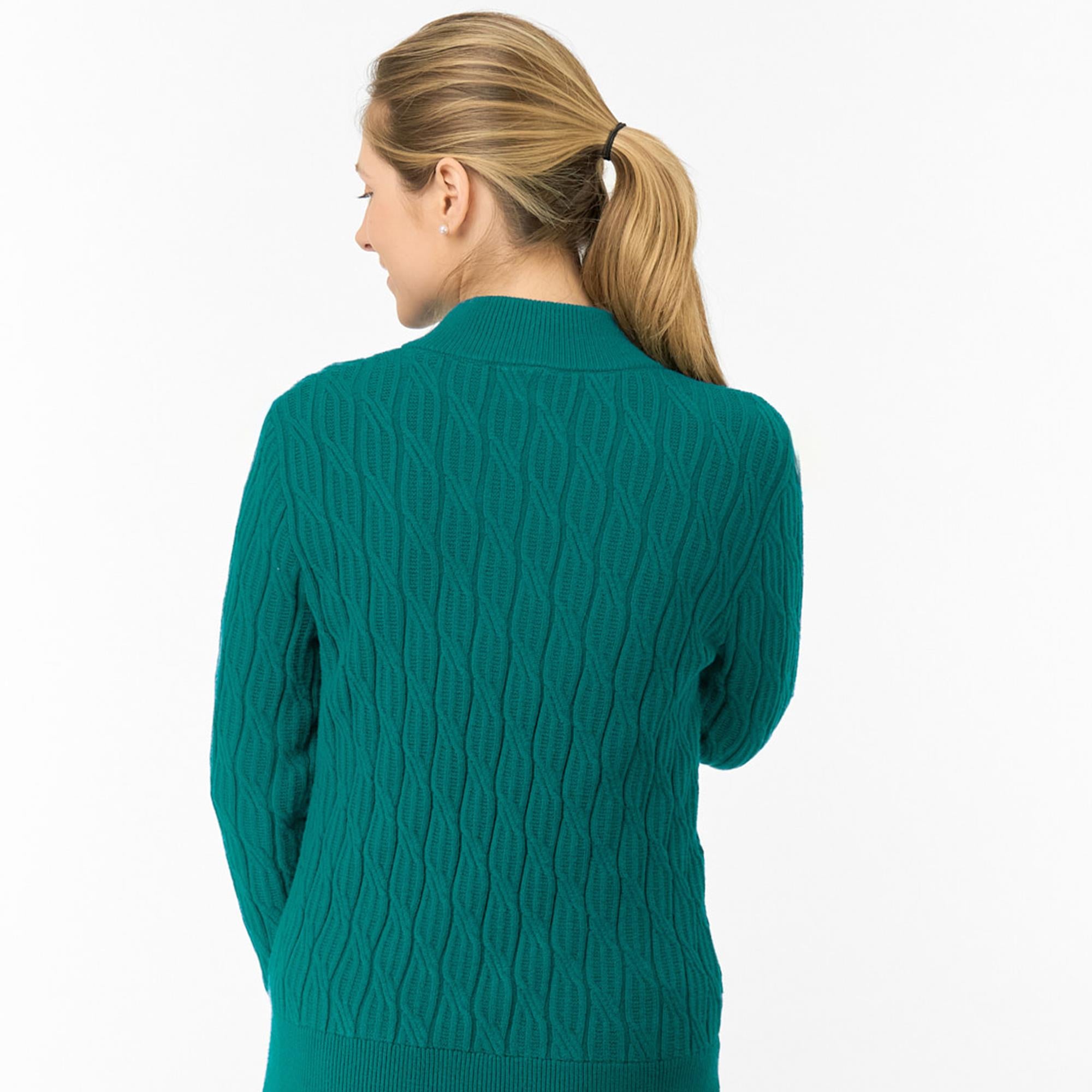 Pure Golf Sorrell Margot Knit Lined Ladies Golf Jumper Deep Teal