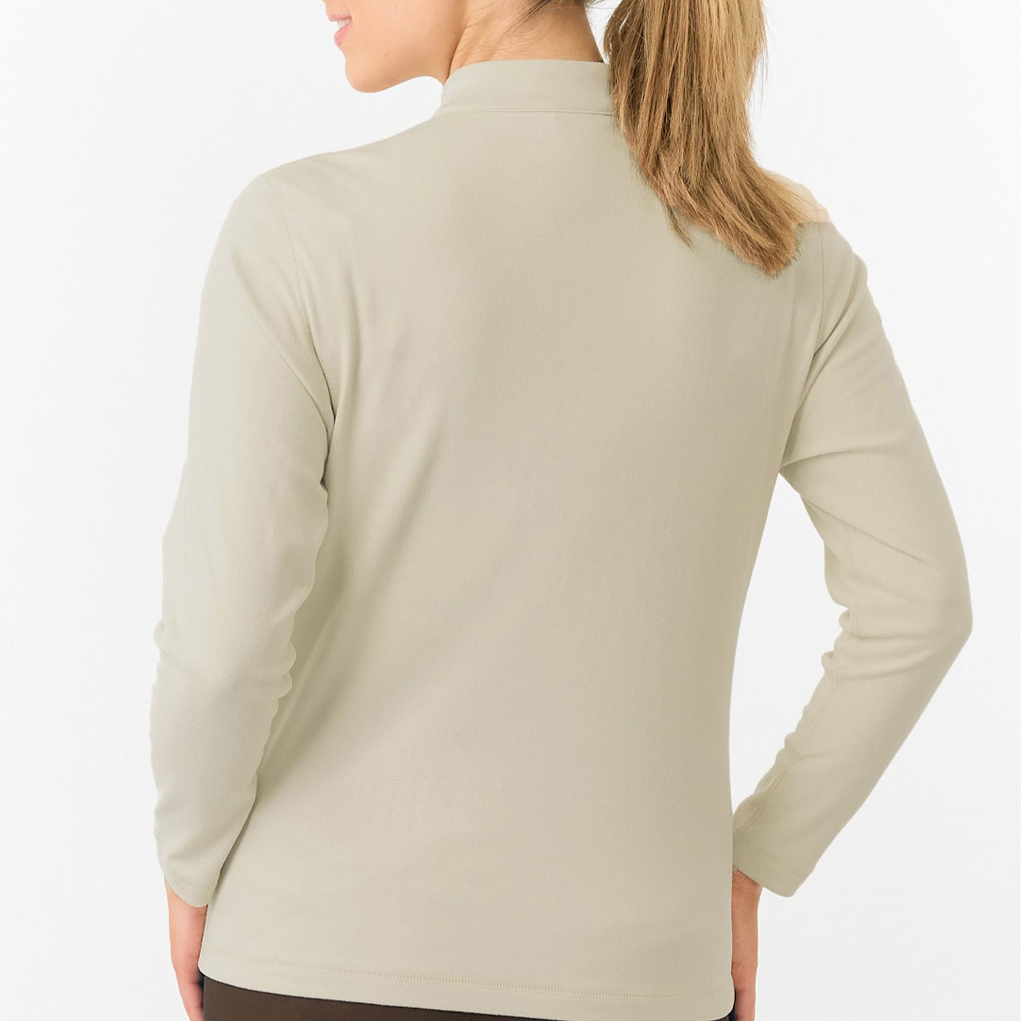 Pure Golf Iris Super Soft  Quarter Zip Ladies Golf Mid Layer Oyster