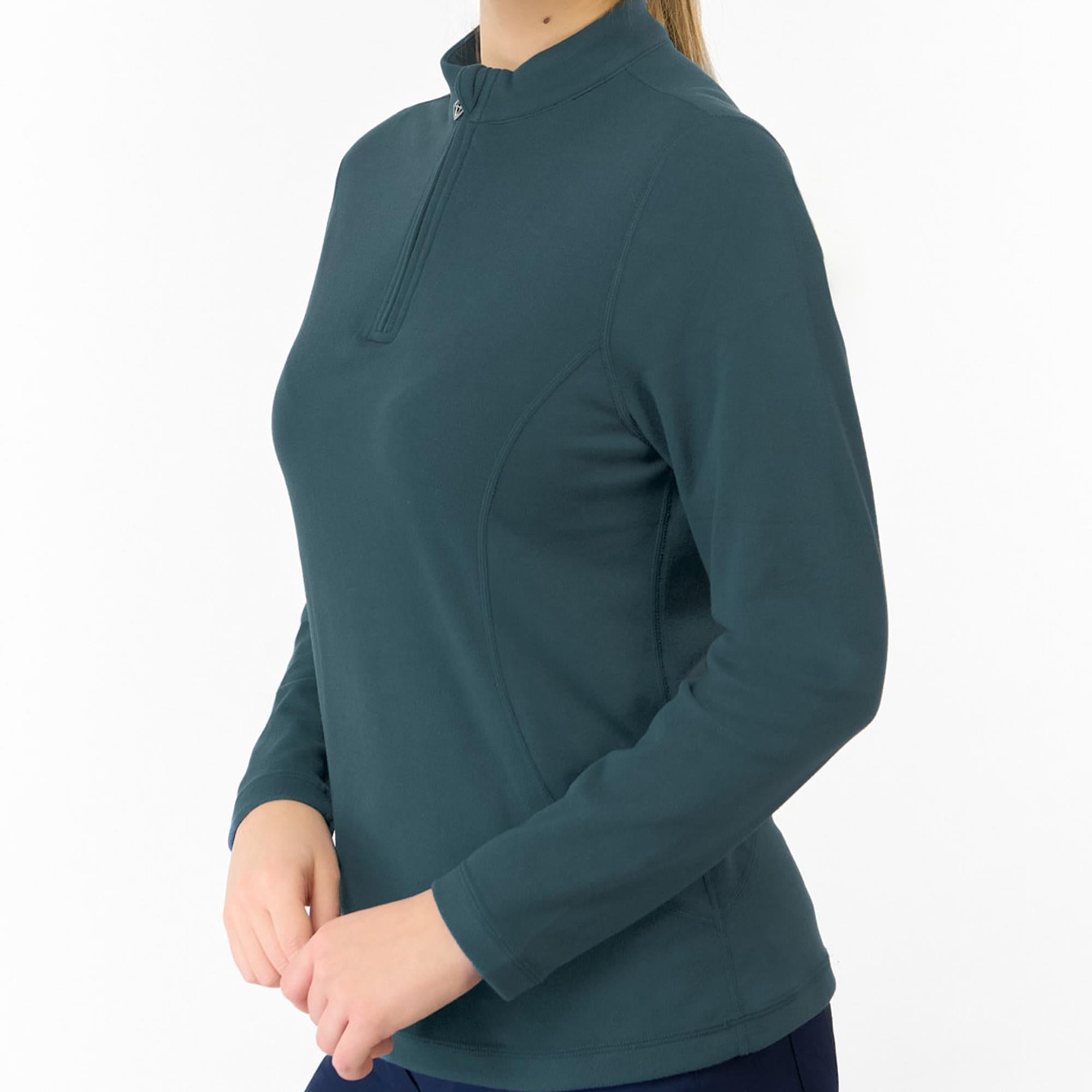 Pure Golf Iris Super Soft  Quarter Zip Ladies Golf Mid Layer Teal Ink